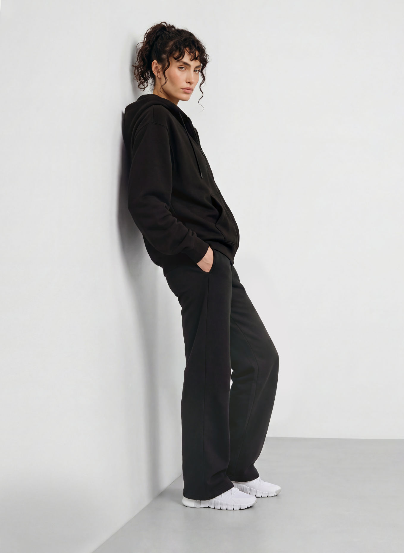 Nike Bluza rozpinana STUDIO FLEECE: CZARNY