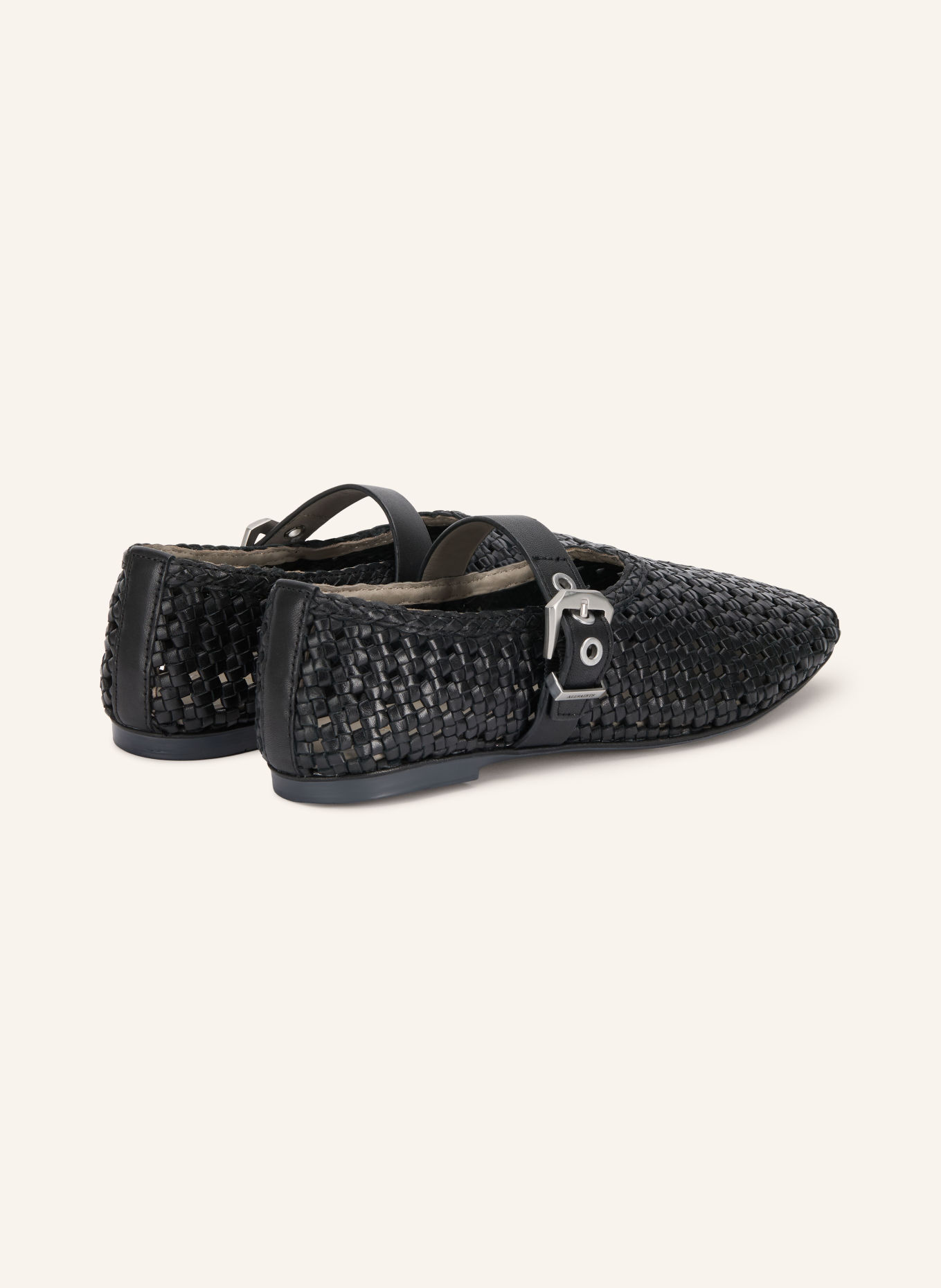 ALLSAINTS Mary-Jane-Ballerinas SABINE: SCHWARZ / SILBER