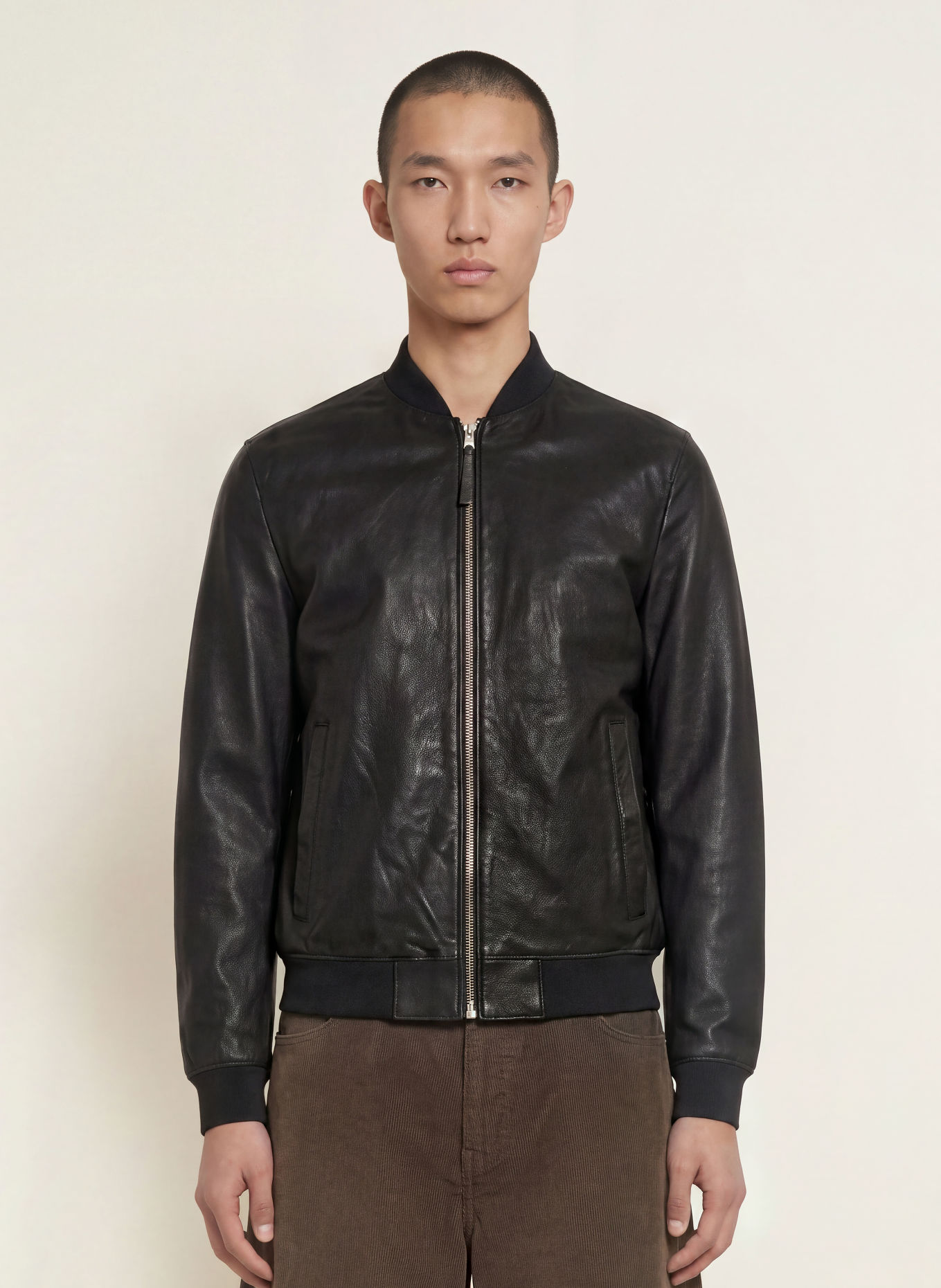 ALLSAINTS Lederblouson MORTEN: SCHWARZ