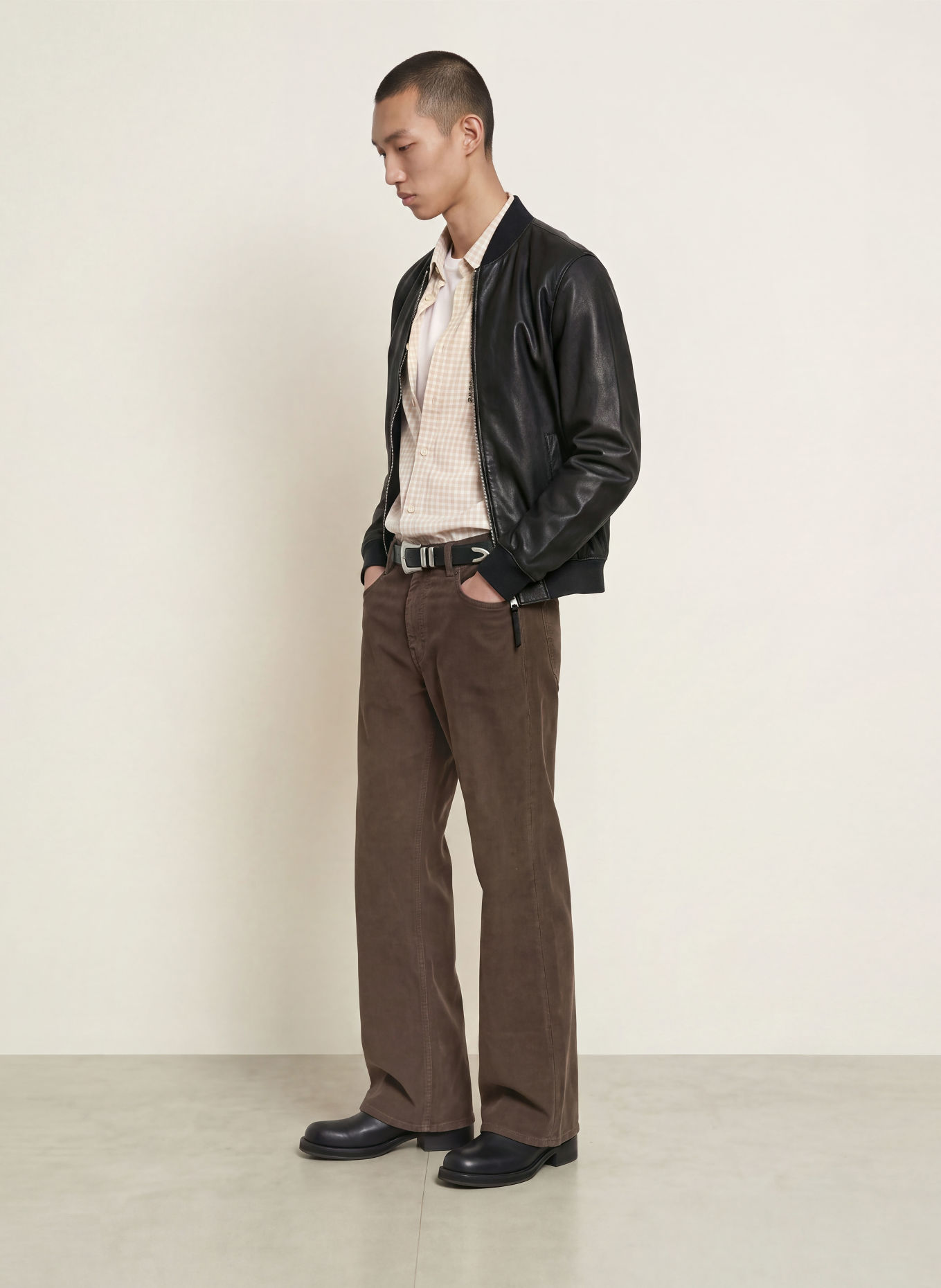 ALLSAINTS Lederblouson MORTEN: SCHWARZ