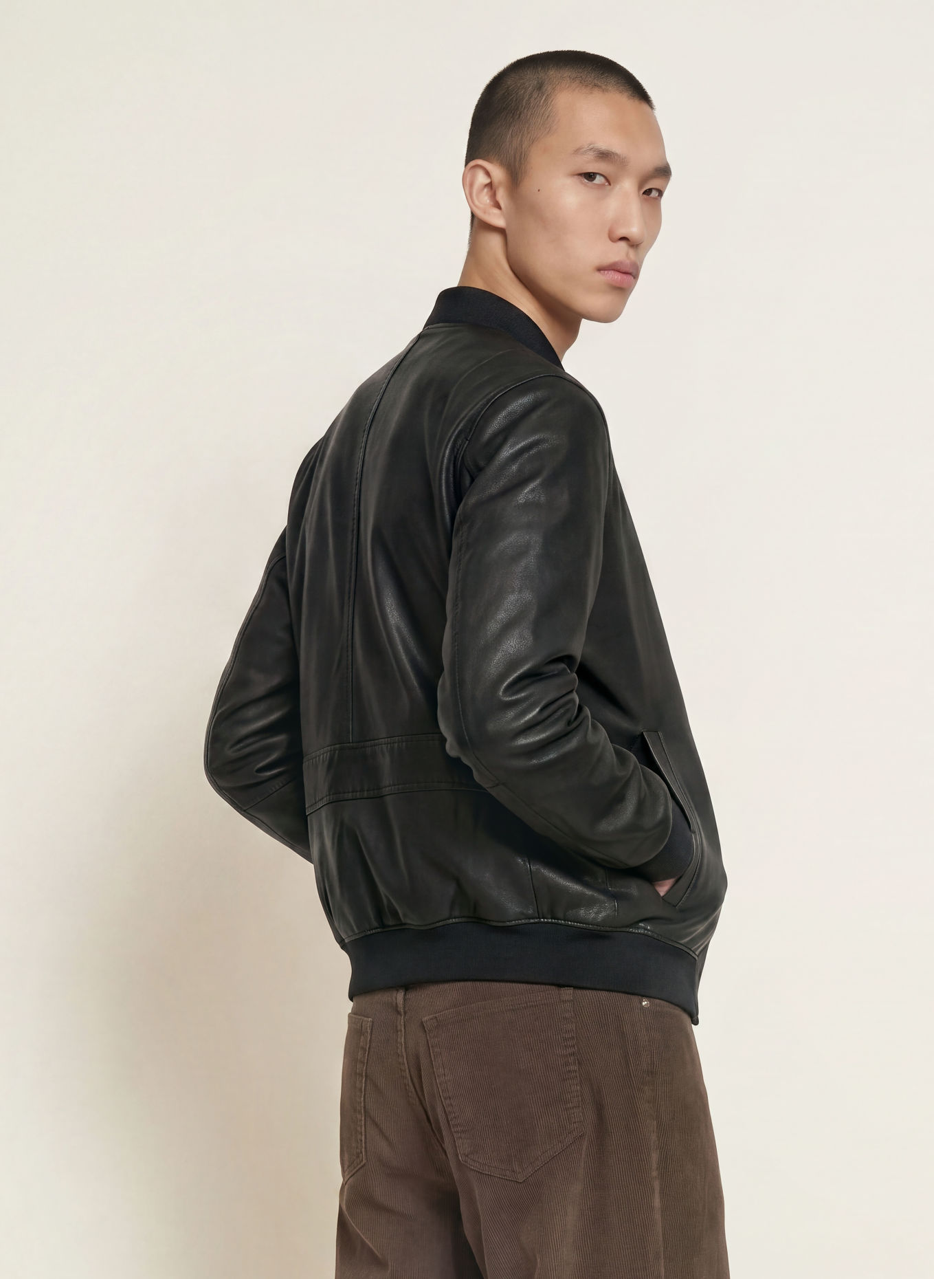 ALLSAINTS Lederblouson MORTEN: SCHWARZ