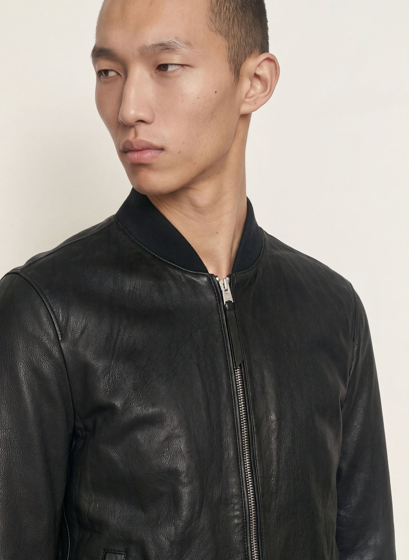 ALLSAINTS Lederblouson MORTEN: SCHWARZ