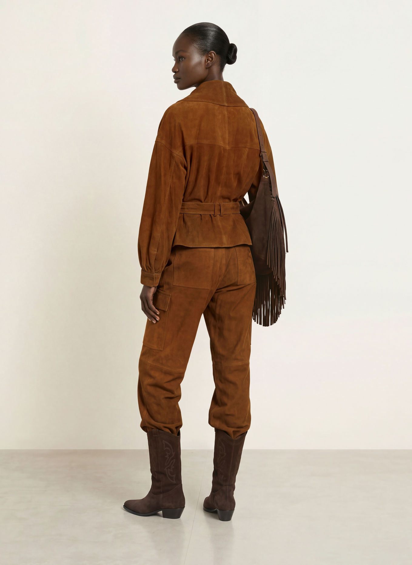 ba&sh Lederjacke MANON: BRAUN