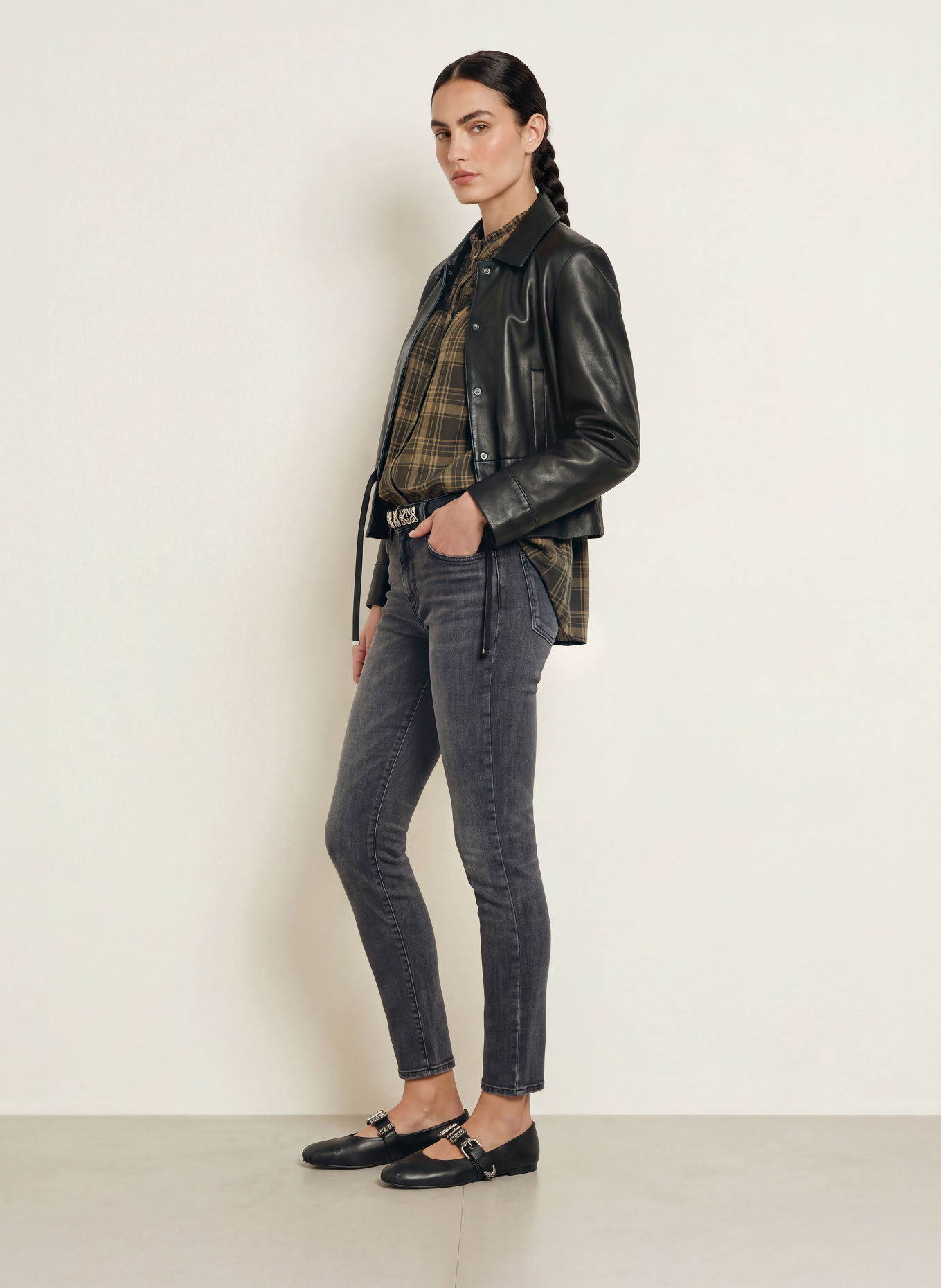 ba&sh Skinny Jeans NIKO: GREY LIGHT GREY
