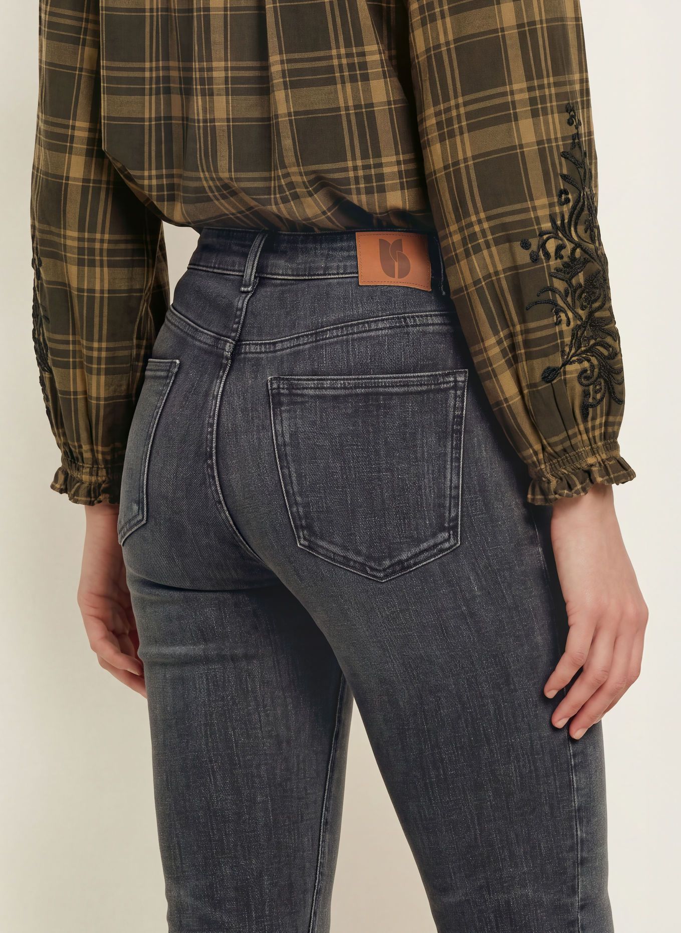 ba&sh Skinny Jeans NIKO: GREY LIGHT GREY