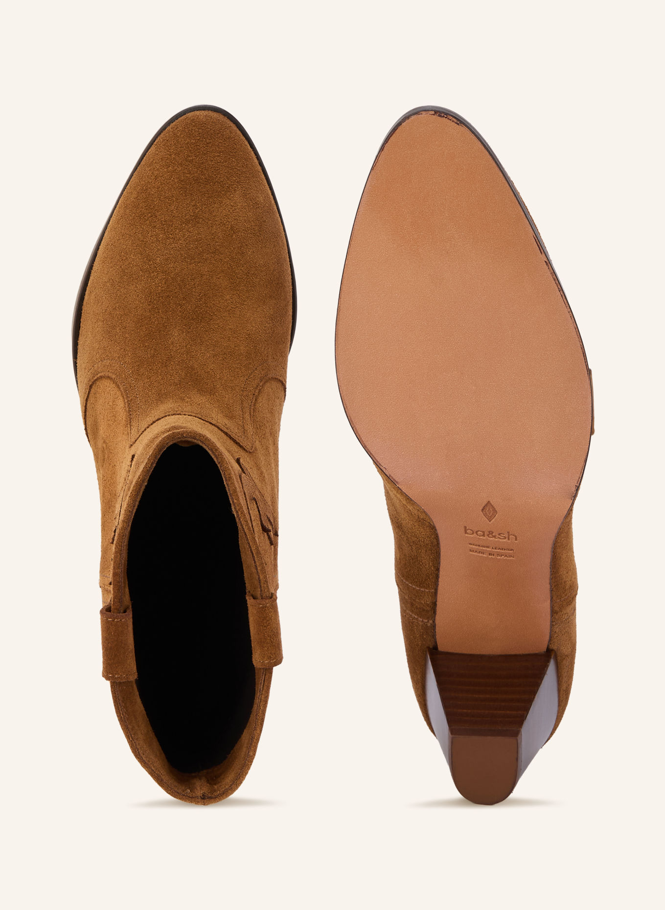 ba&sh Cowboy Boots NEW CASEY: COGNAC