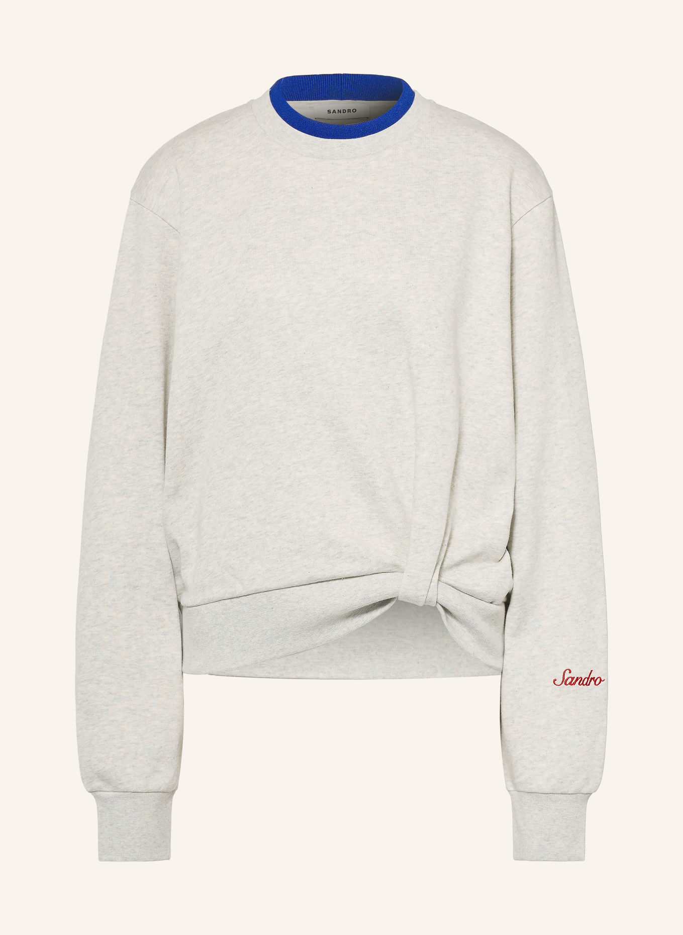 SANDRO Sweatshirt: HELLGRAU / BLAU