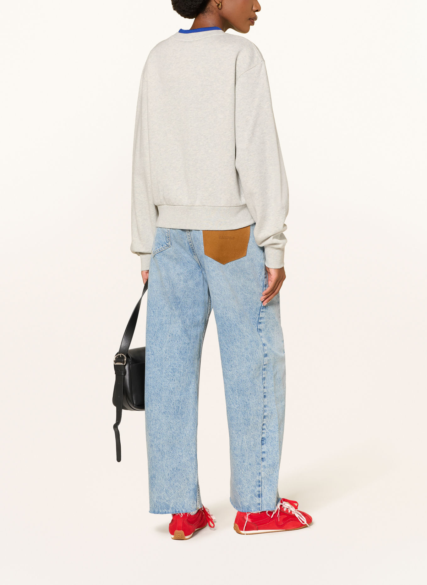 SANDRO Sweatshirt: HELLGRAU / BLAU