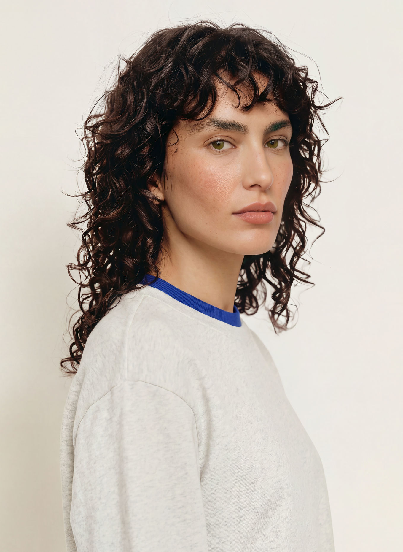 SANDRO Sweatshirt: HELLGRAU / BLAU