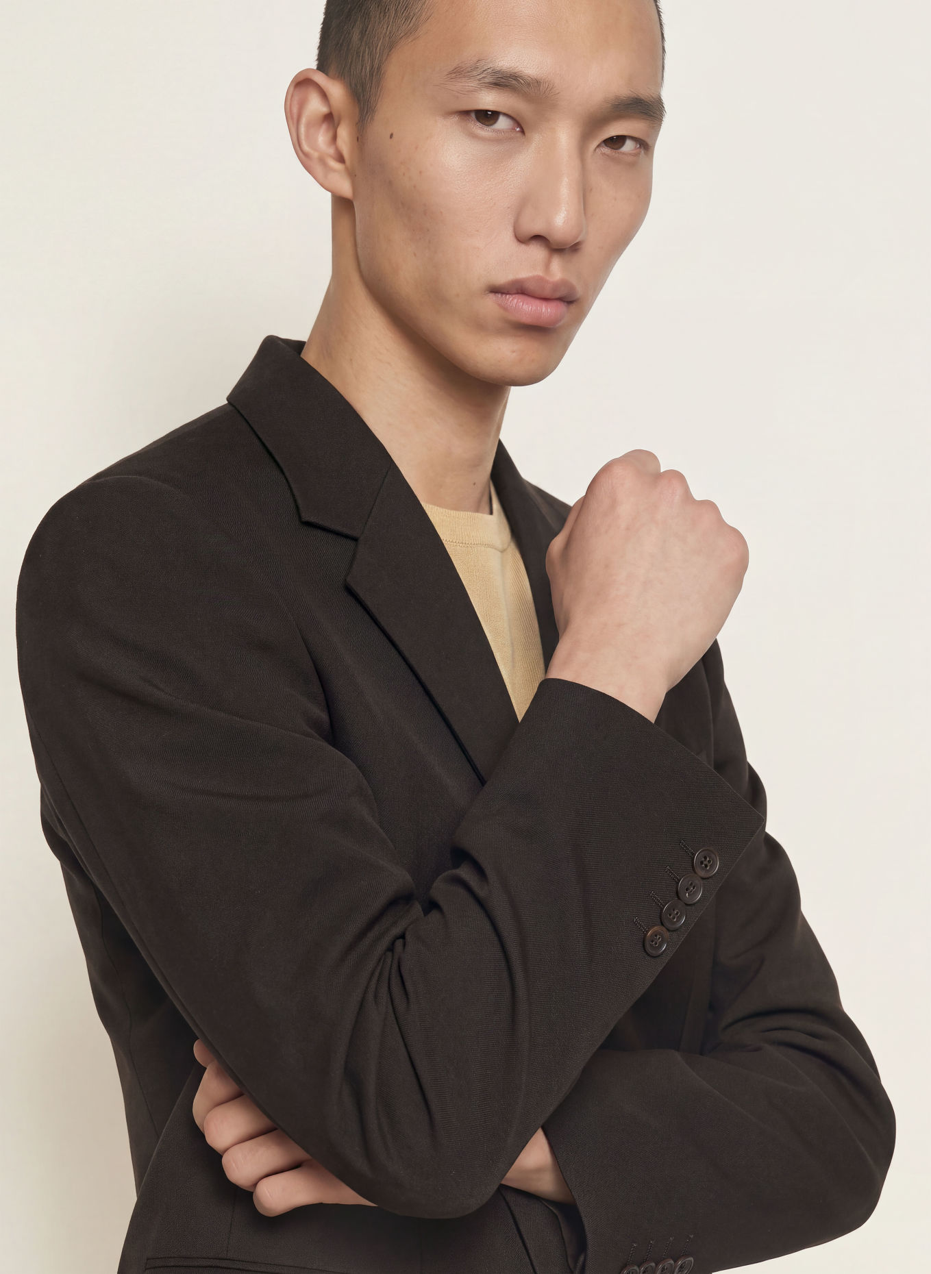 SANDRO Marynarka o kroju regular fit: BRĄZOWY