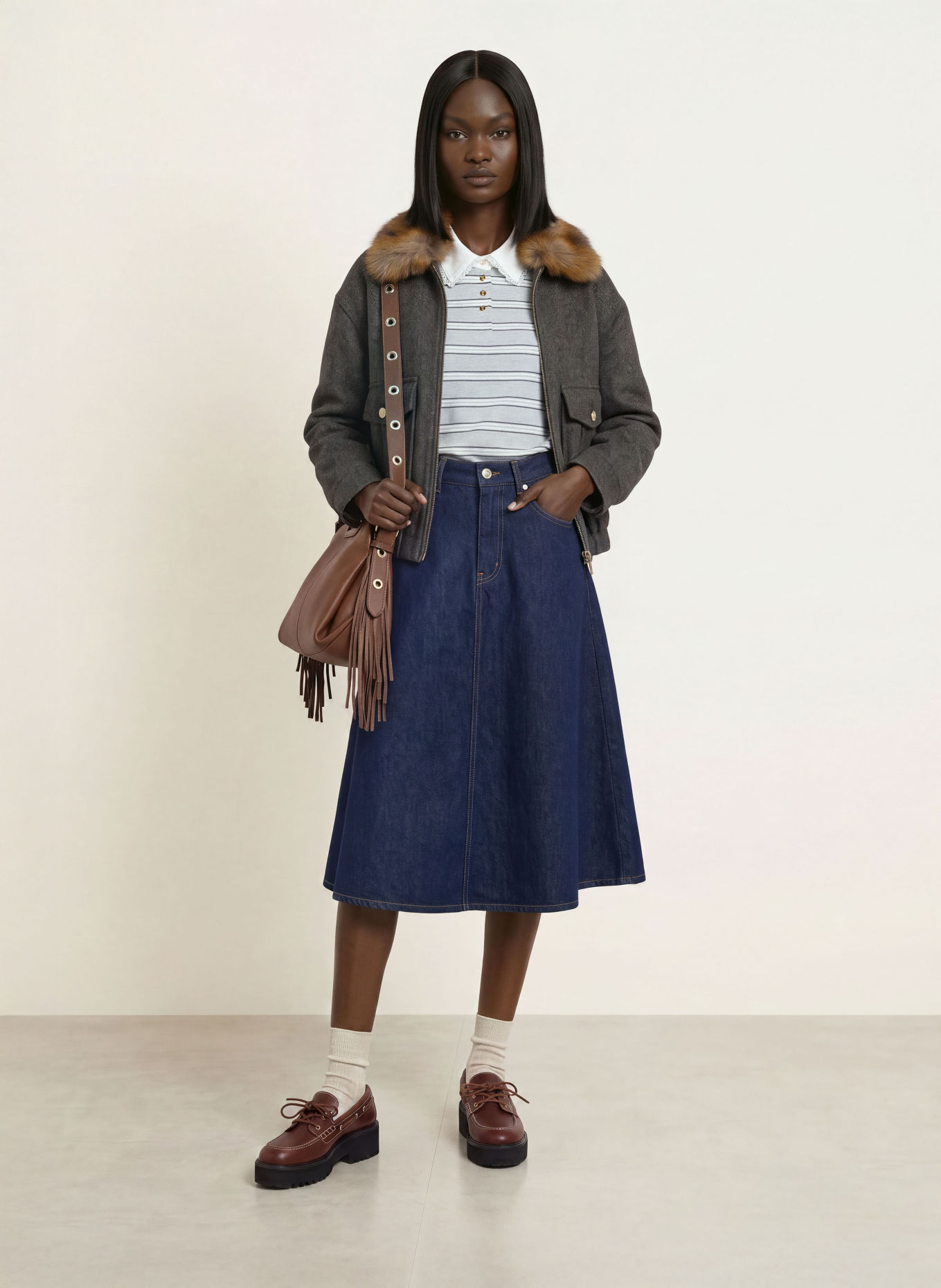 maje Jeansrock: DUNKELBLAU