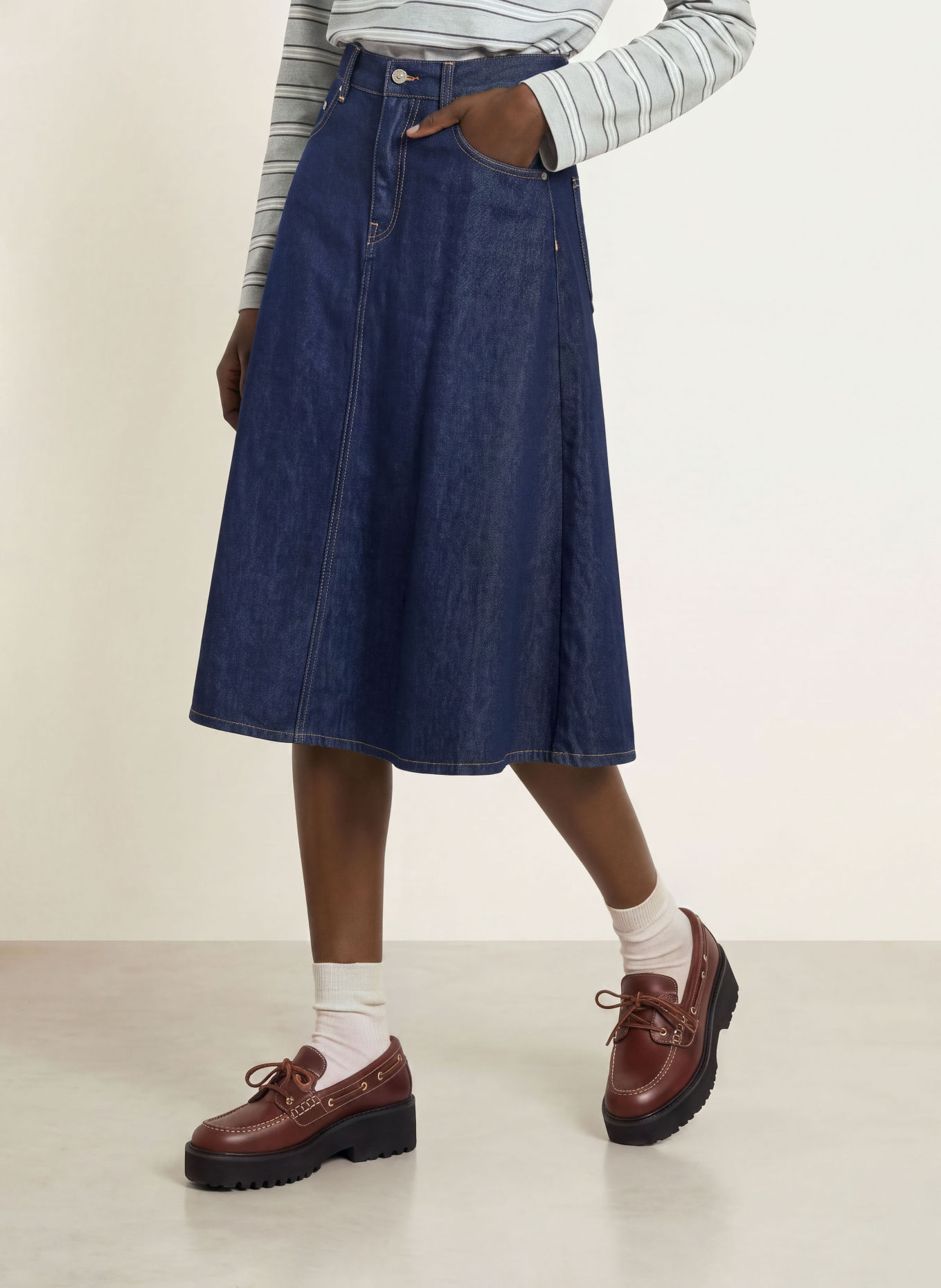 maje Jeansrock: DUNKELBLAU