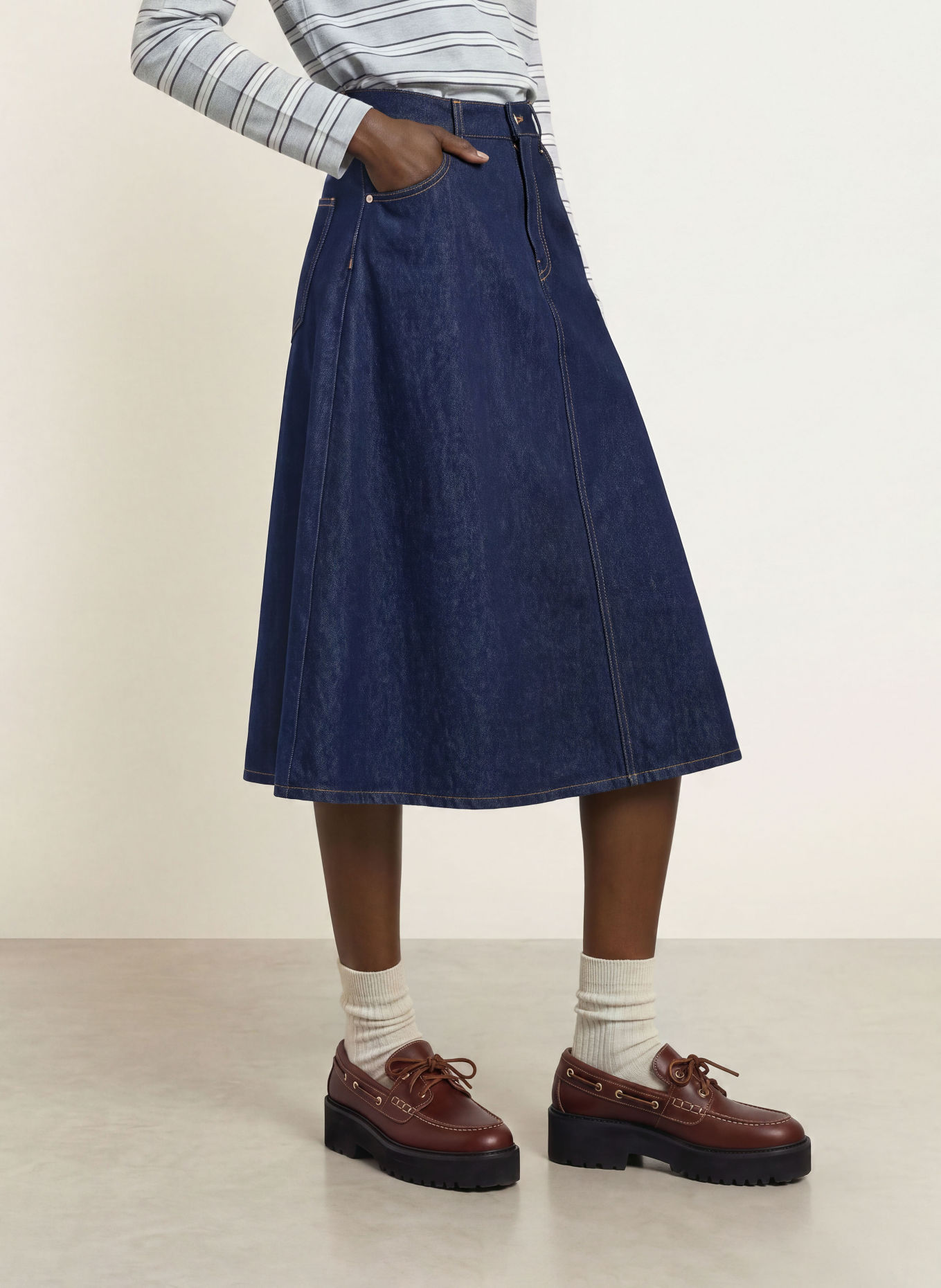 maje Jeansrock: DUNKELBLAU