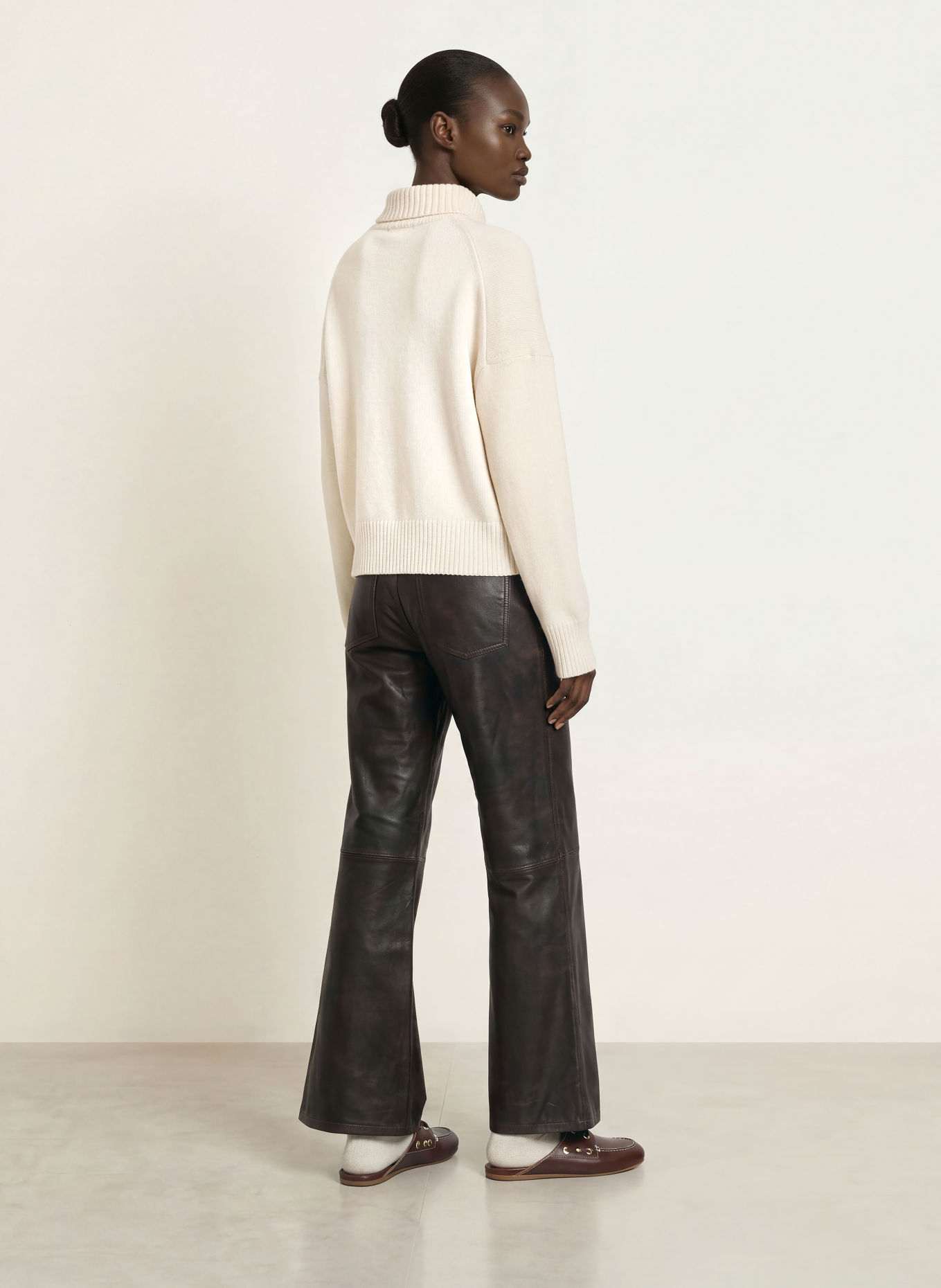 maje Rollkragenpullover mit Cashmere: ECRU