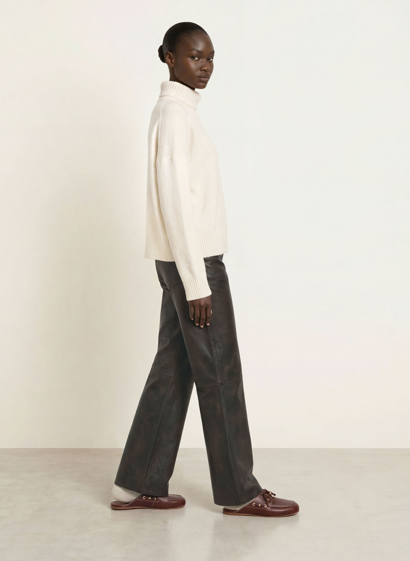 maje Rollkragenpullover mit Cashmere: ECRU