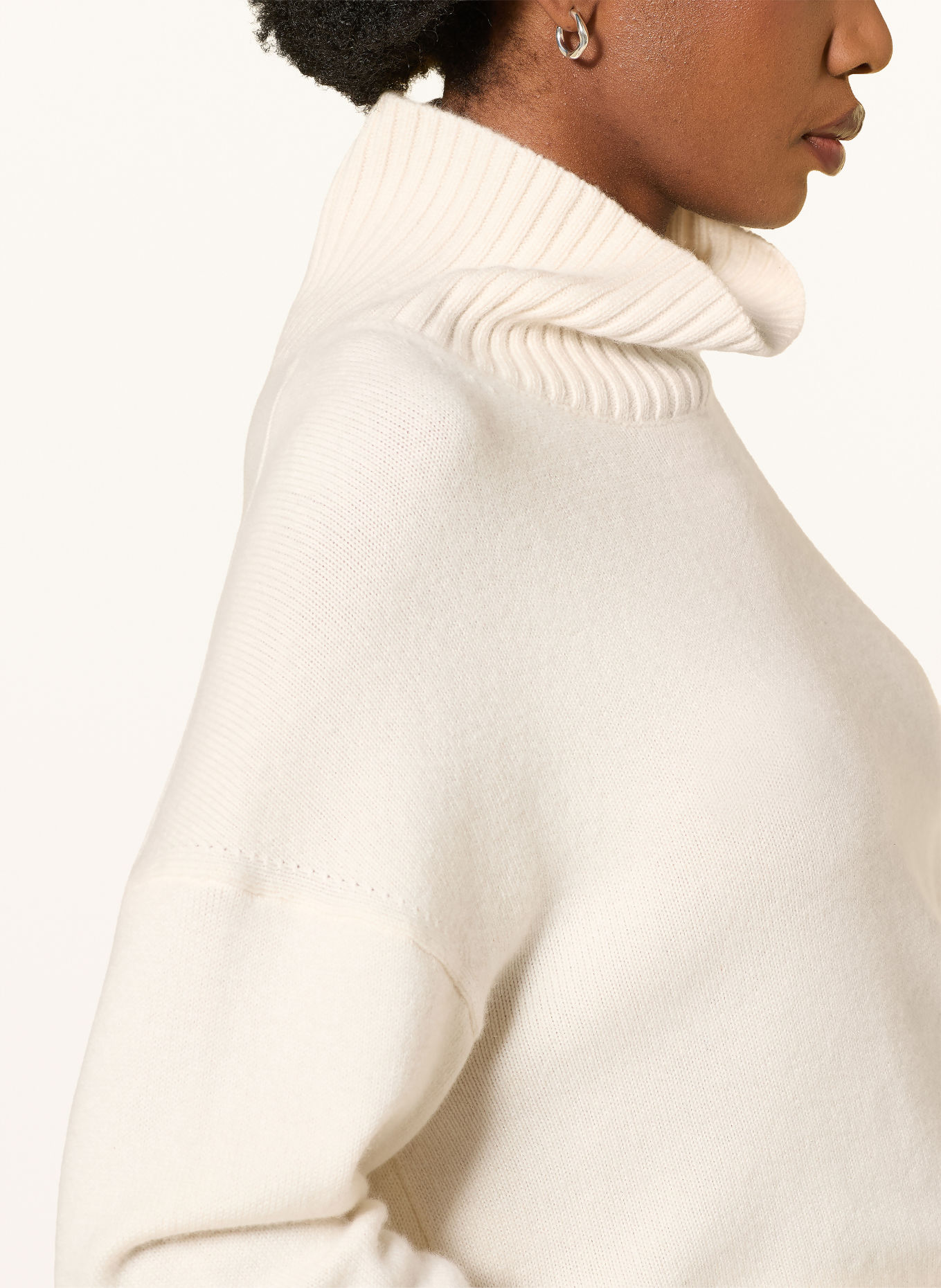 maje Rollkragenpullover mit Cashmere: ECRU