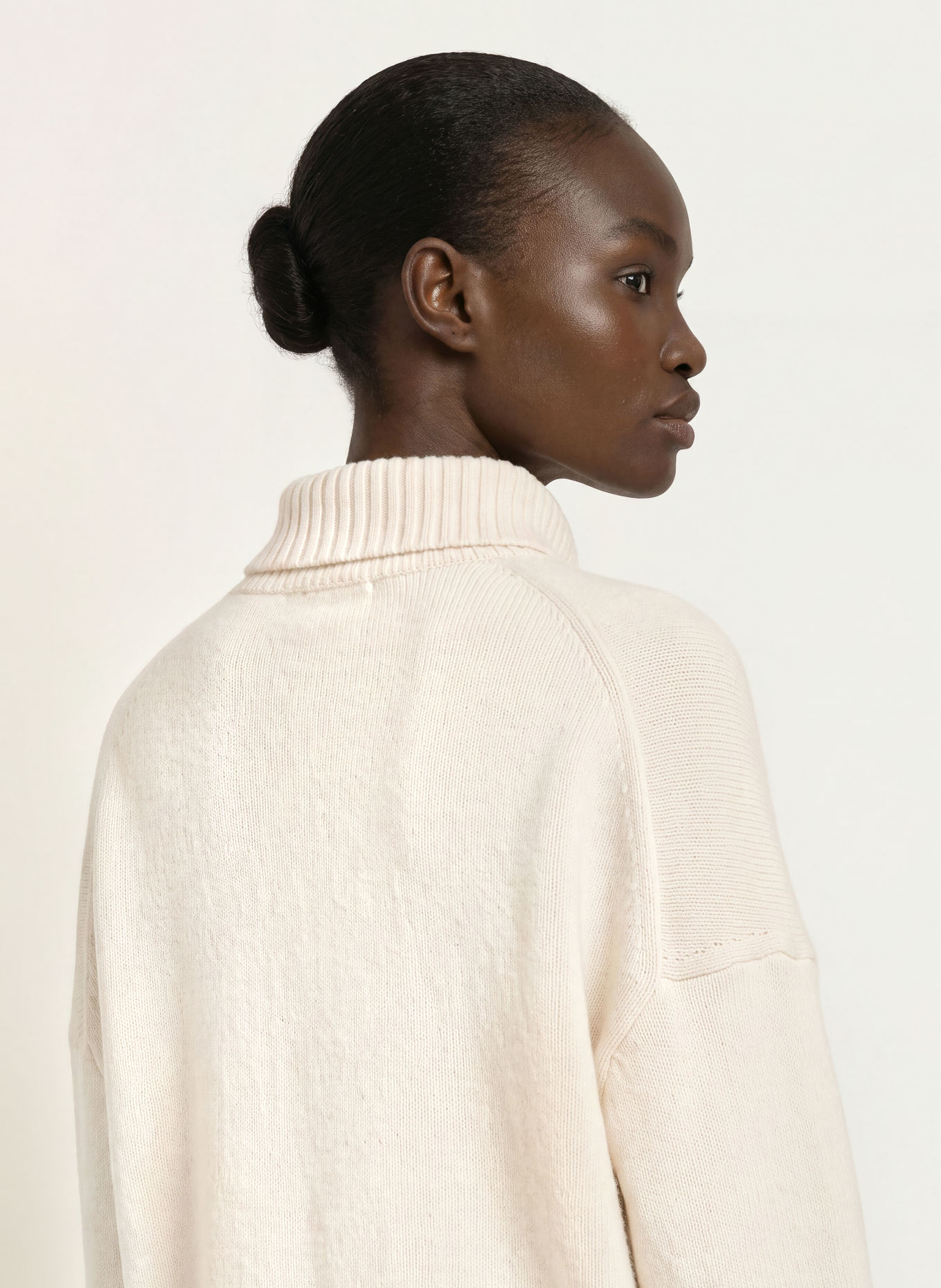maje Rollkragenpullover mit Cashmere: ECRU
