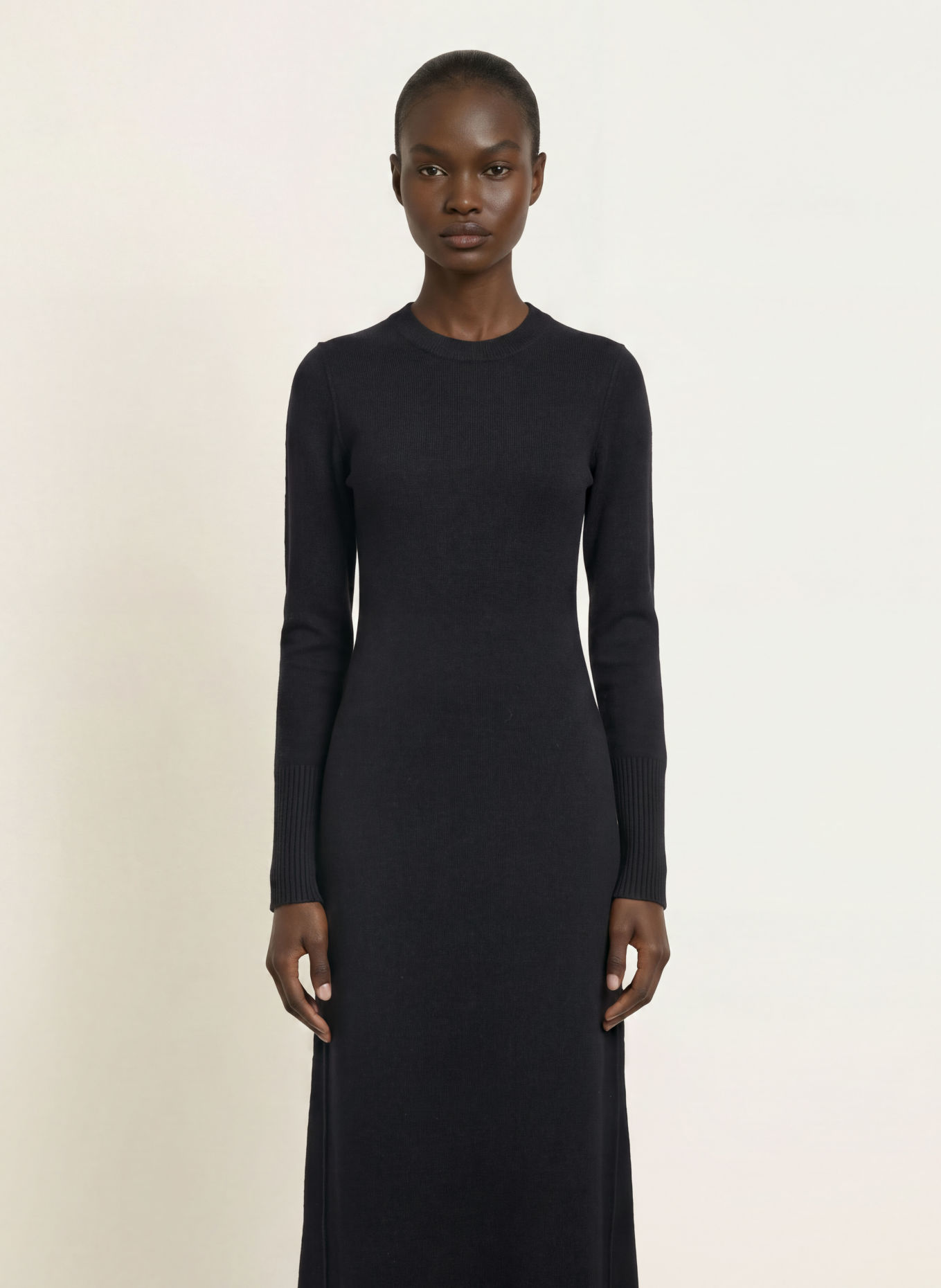 ALLSAINTS ERITH Knit Dress: BLACK