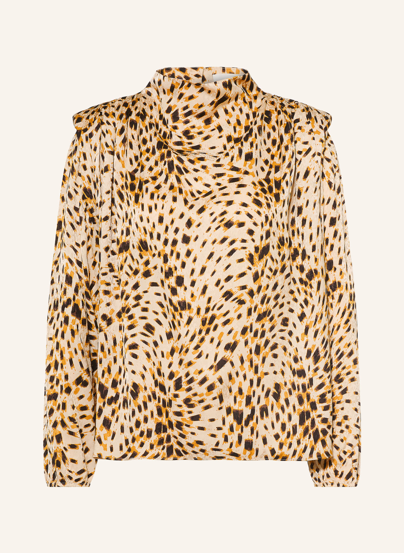 ba&sh Blusenshirt HOPE: BEIGE / HELLBRAUN / DUNKELBRAUN