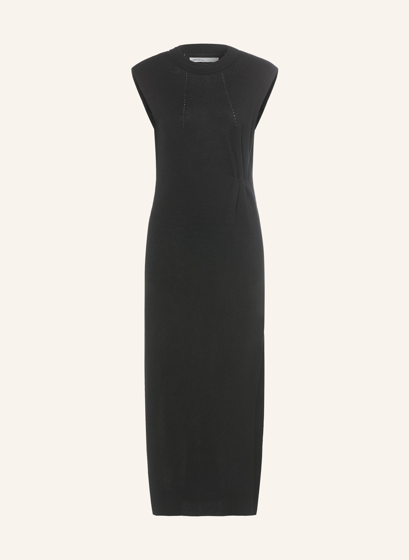 ALLSAINTS KAYLA Knit Dress Made of Merino Wool: BLACK