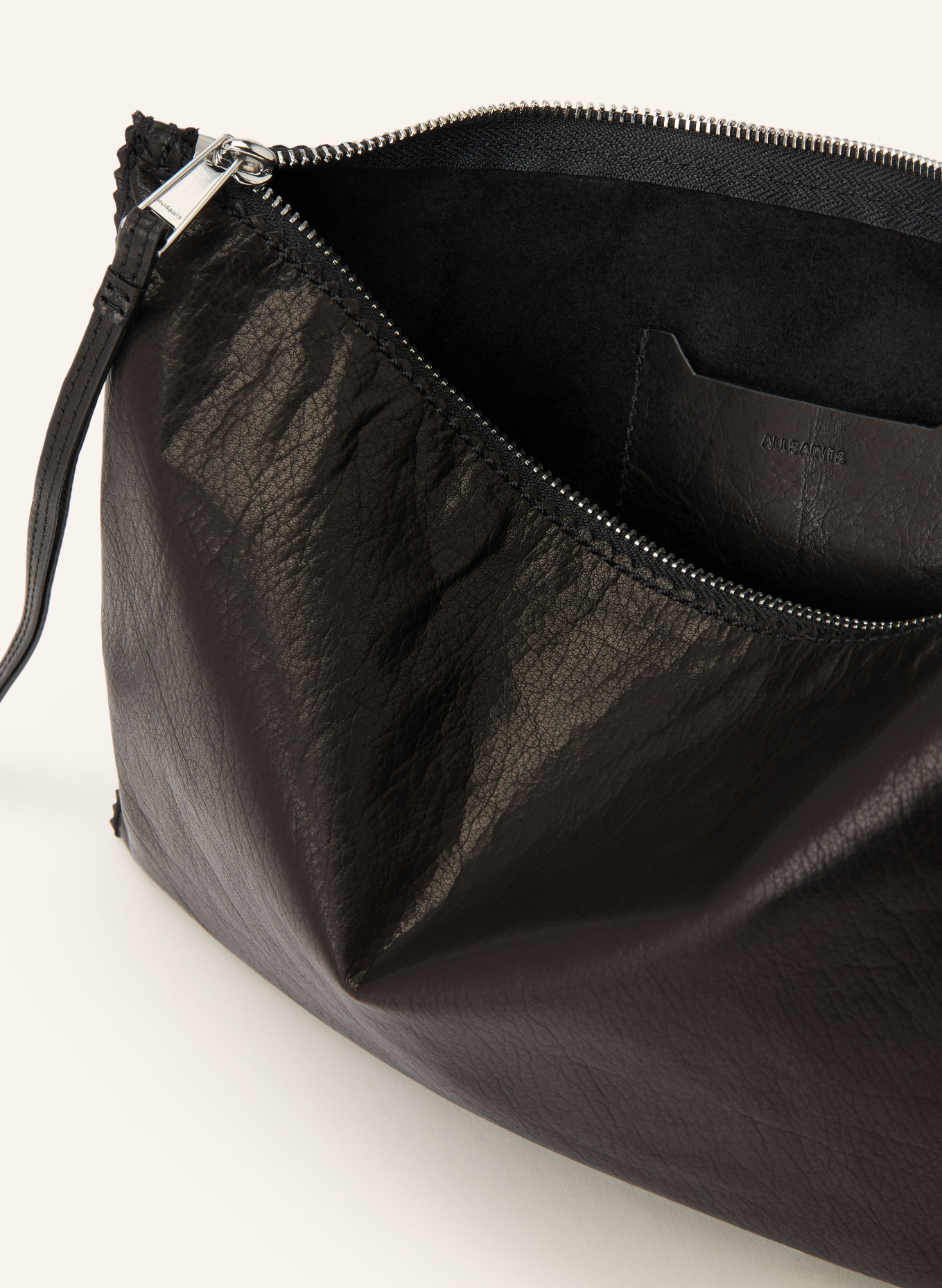 ALLSAINTS Pouch SILOH LARGE: SCHWARZ / SILBER