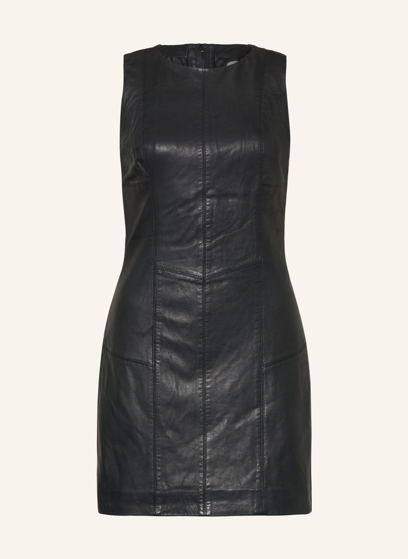 ALLSAINTS VEE Leather Dress: BLACK