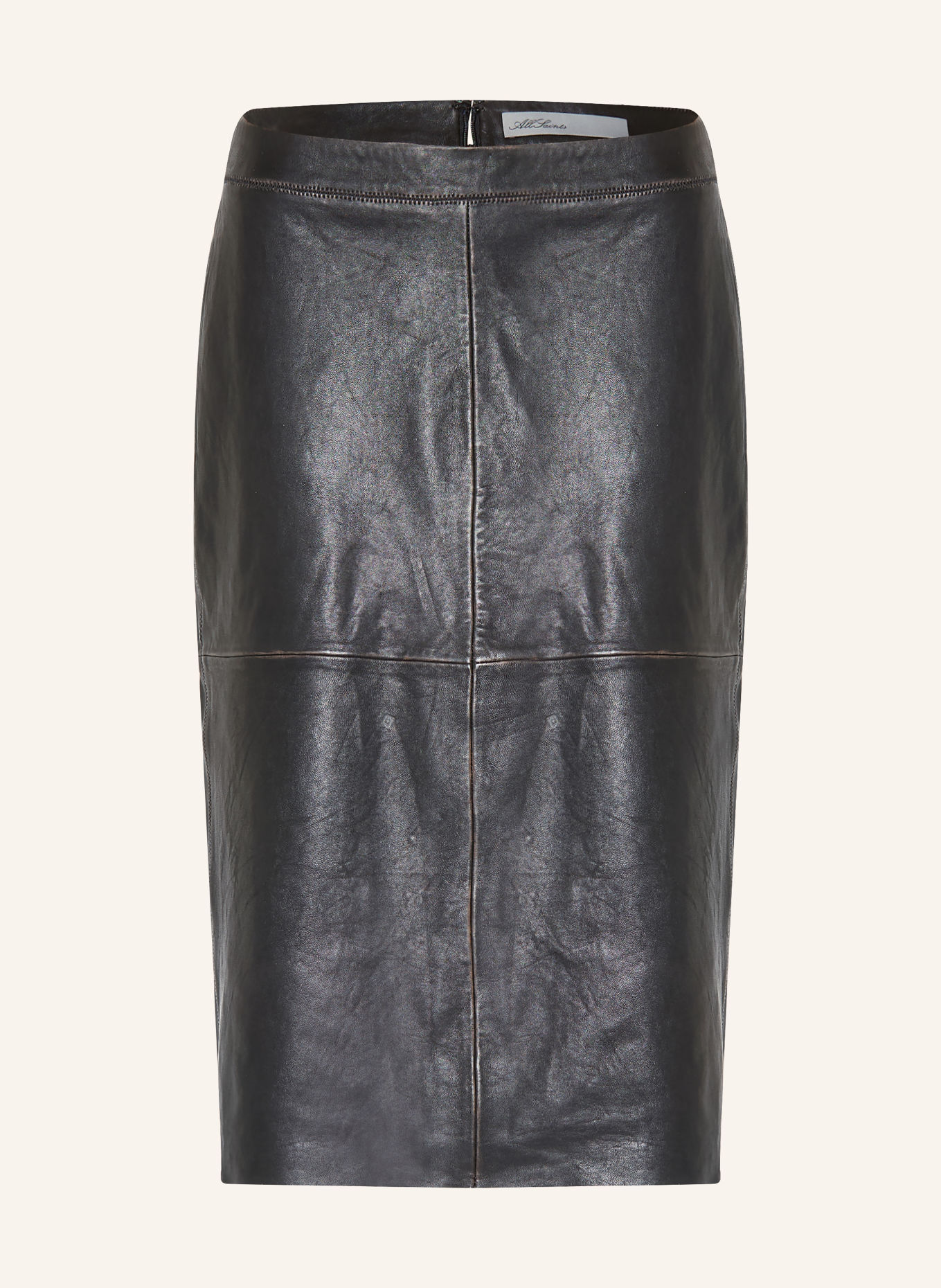 ALLSAINTS Lederrock OLIVIA: DUNKELBRAUN