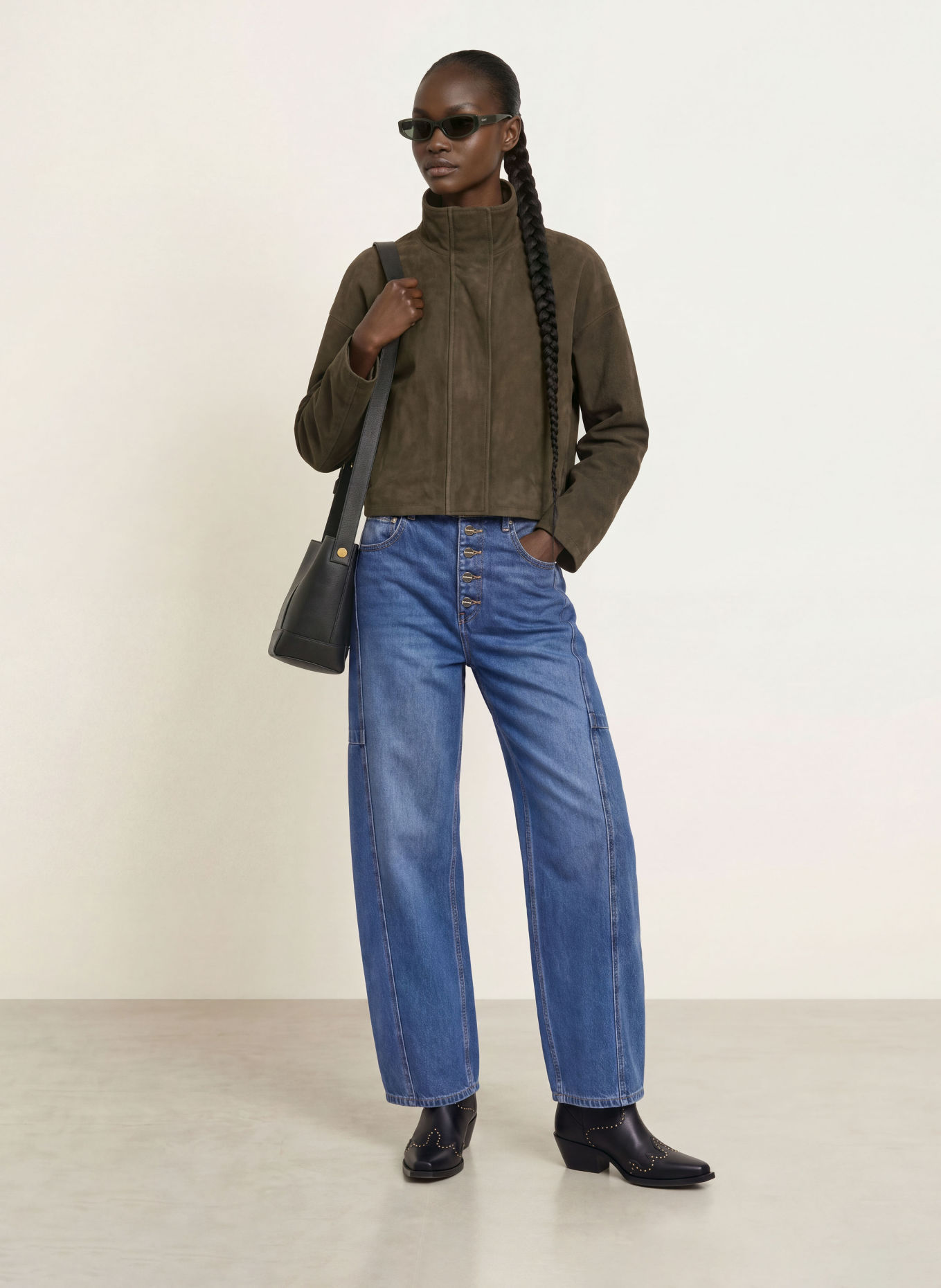 ALLSAINTS CARTER Barrel-leg jeans: 3974 TINTED INDIGO