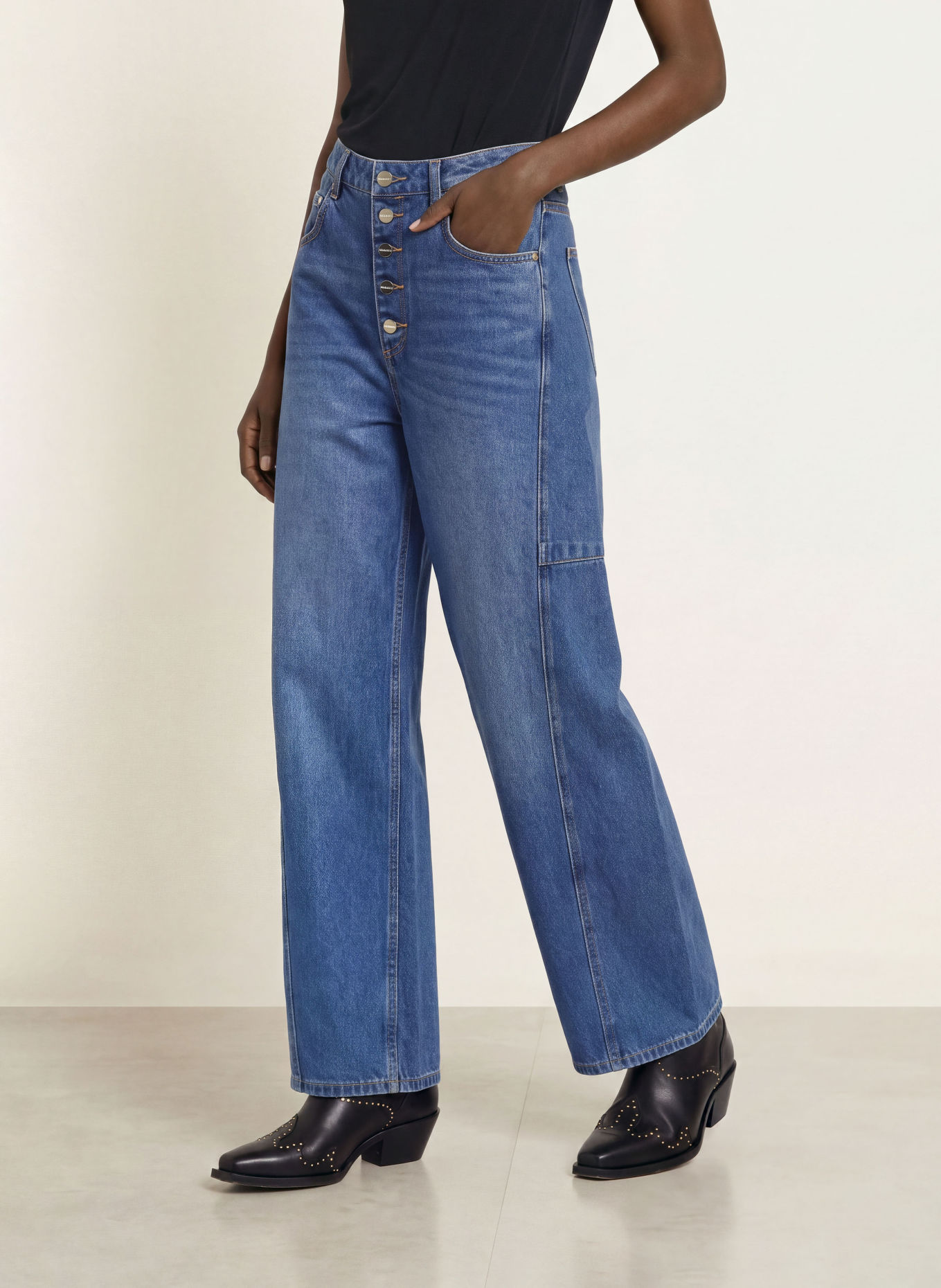 ALLSAINTS CARTER Barrel-leg jeans: 3974 TINTED INDIGO