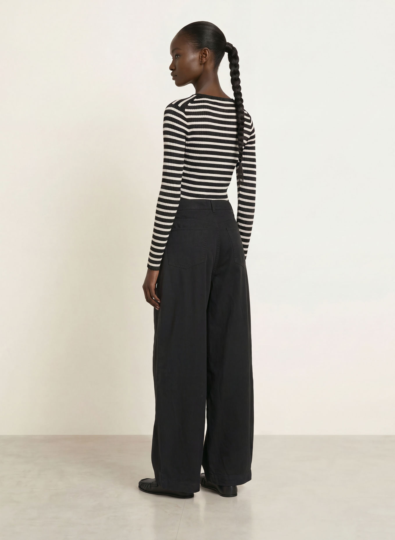 ALLSAINTS Pullover KAY mit Glitzergarn: CREME / SCHWARZ