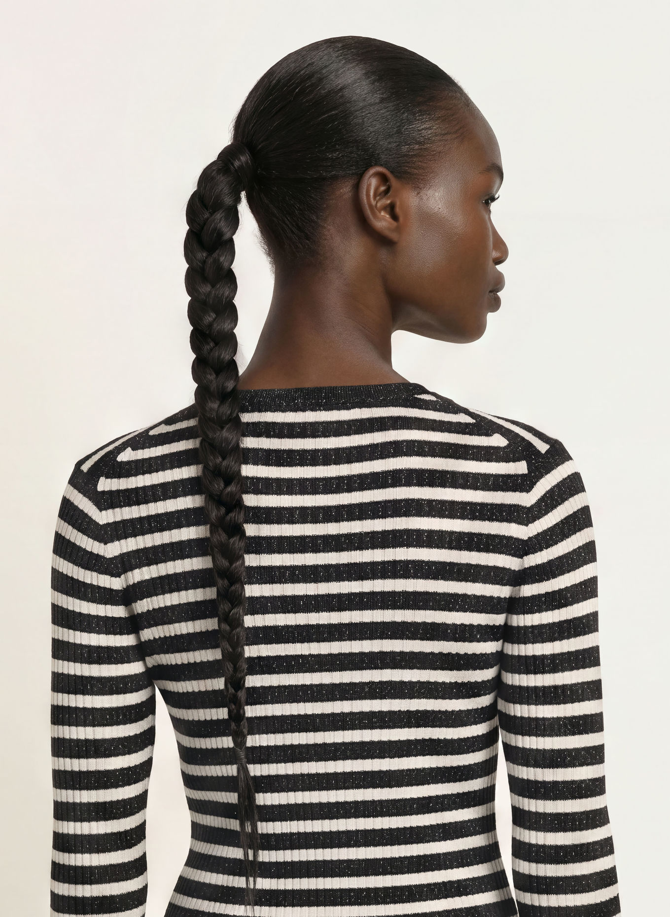 ALLSAINTS Pullover KAY mit Glitzergarn: CREME / SCHWARZ