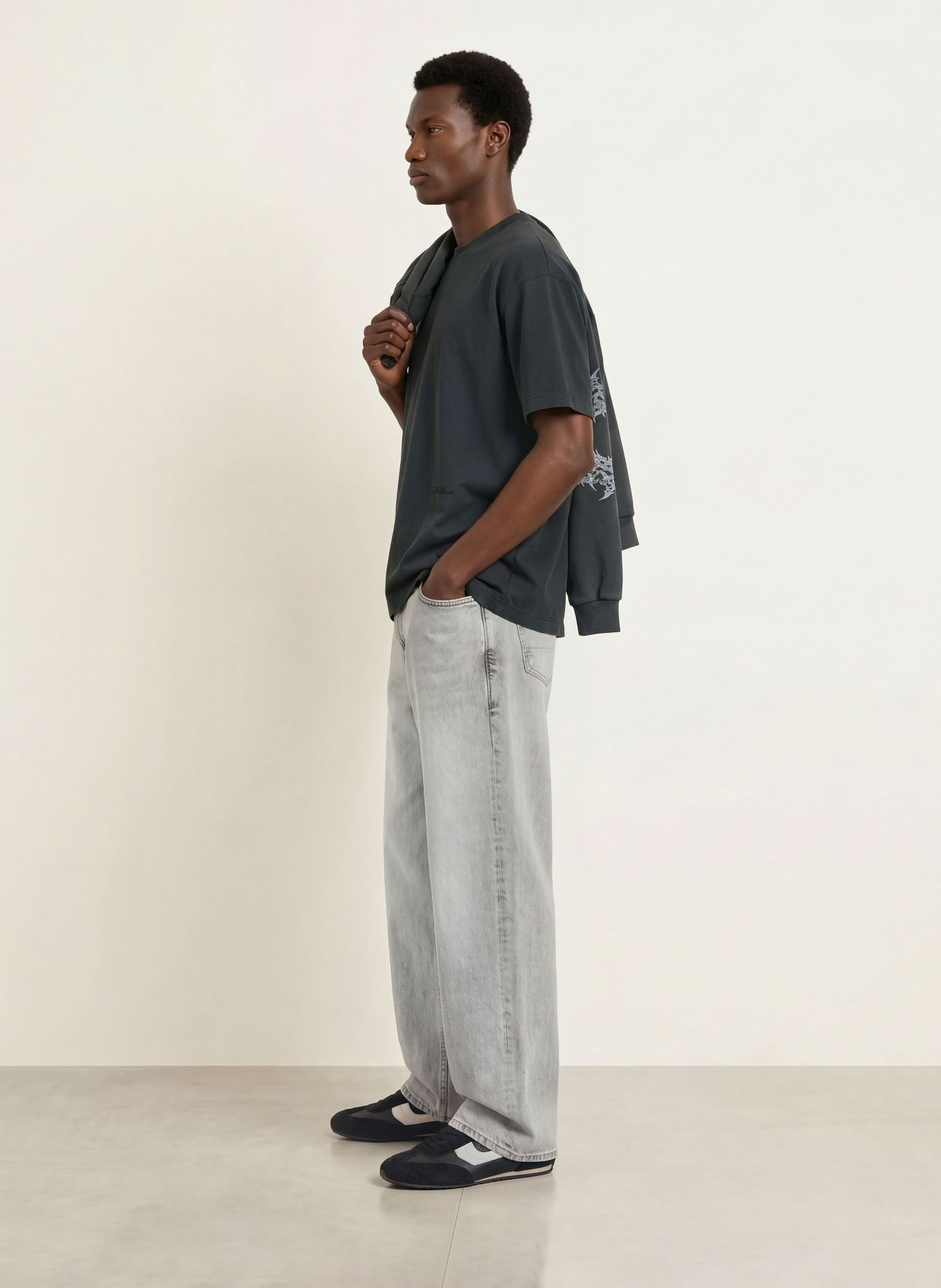 ALLSAINTS T-shirt MADDOX: DONKERGRIJS