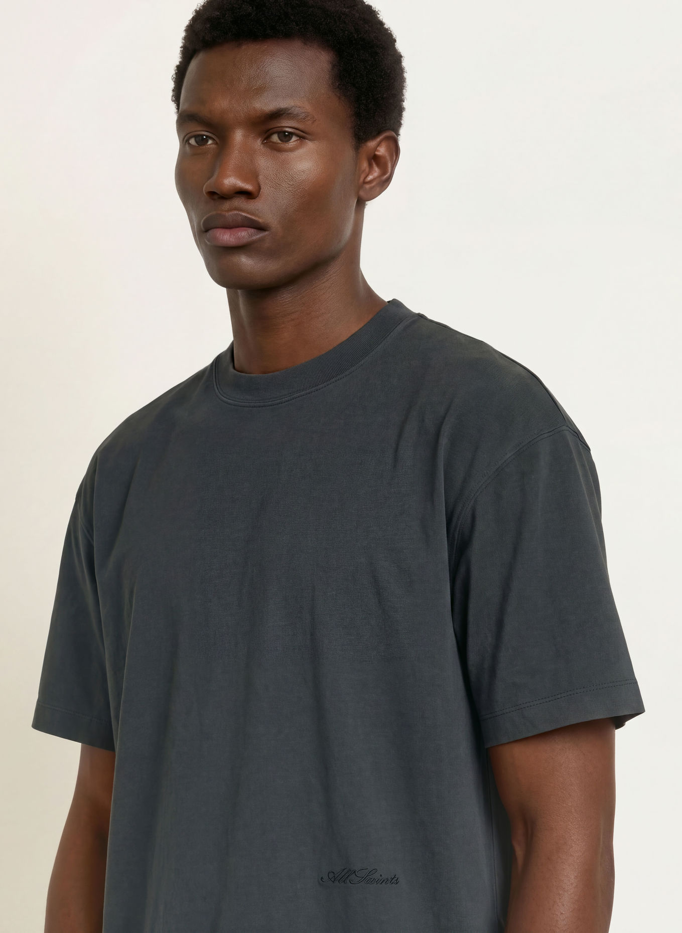 ALLSAINTS T-shirt MADDOX: DONKERGRIJS