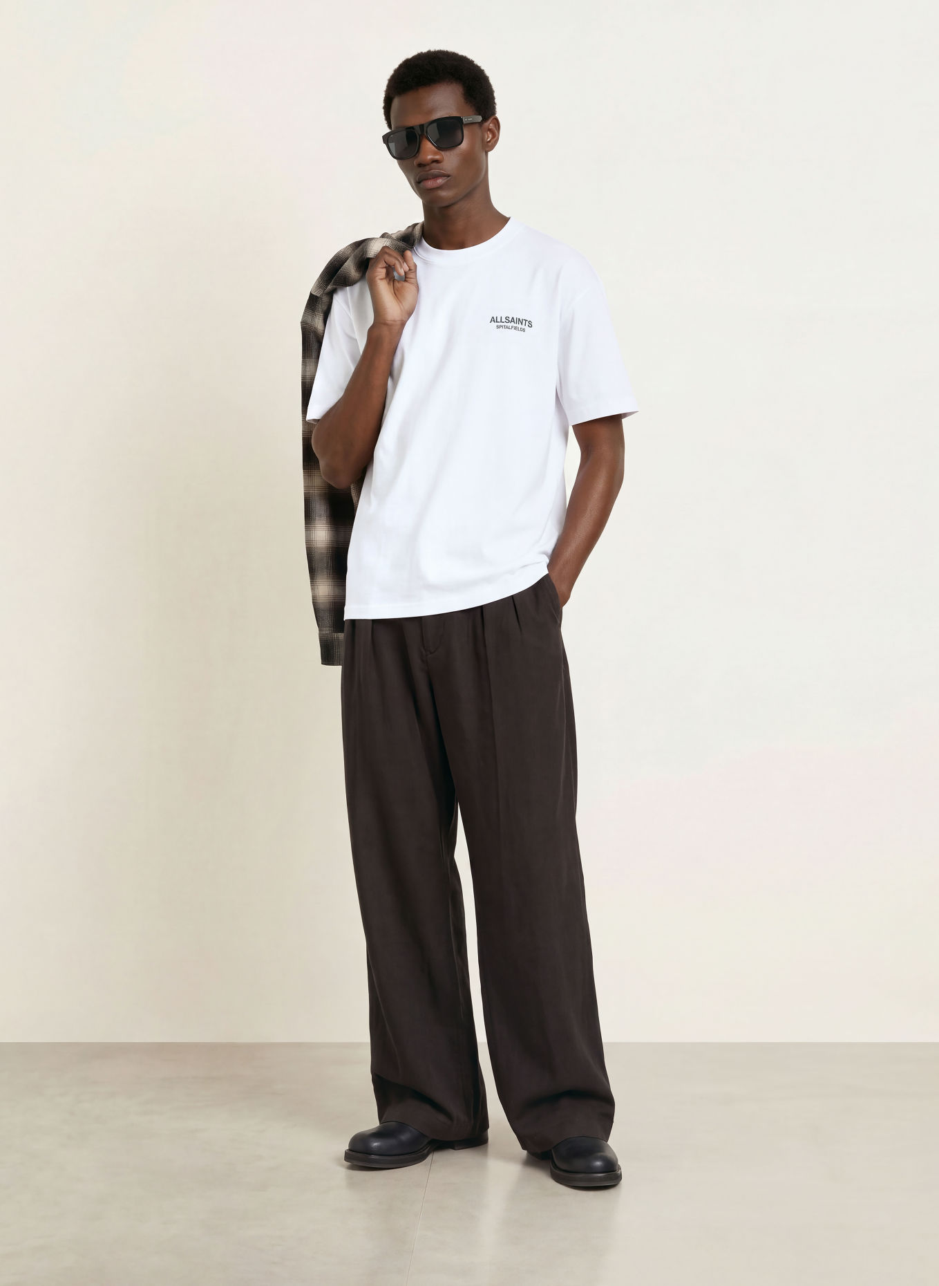 ALLSAINTS T-Shirt SHADOW: WEISS / SCHWARZ