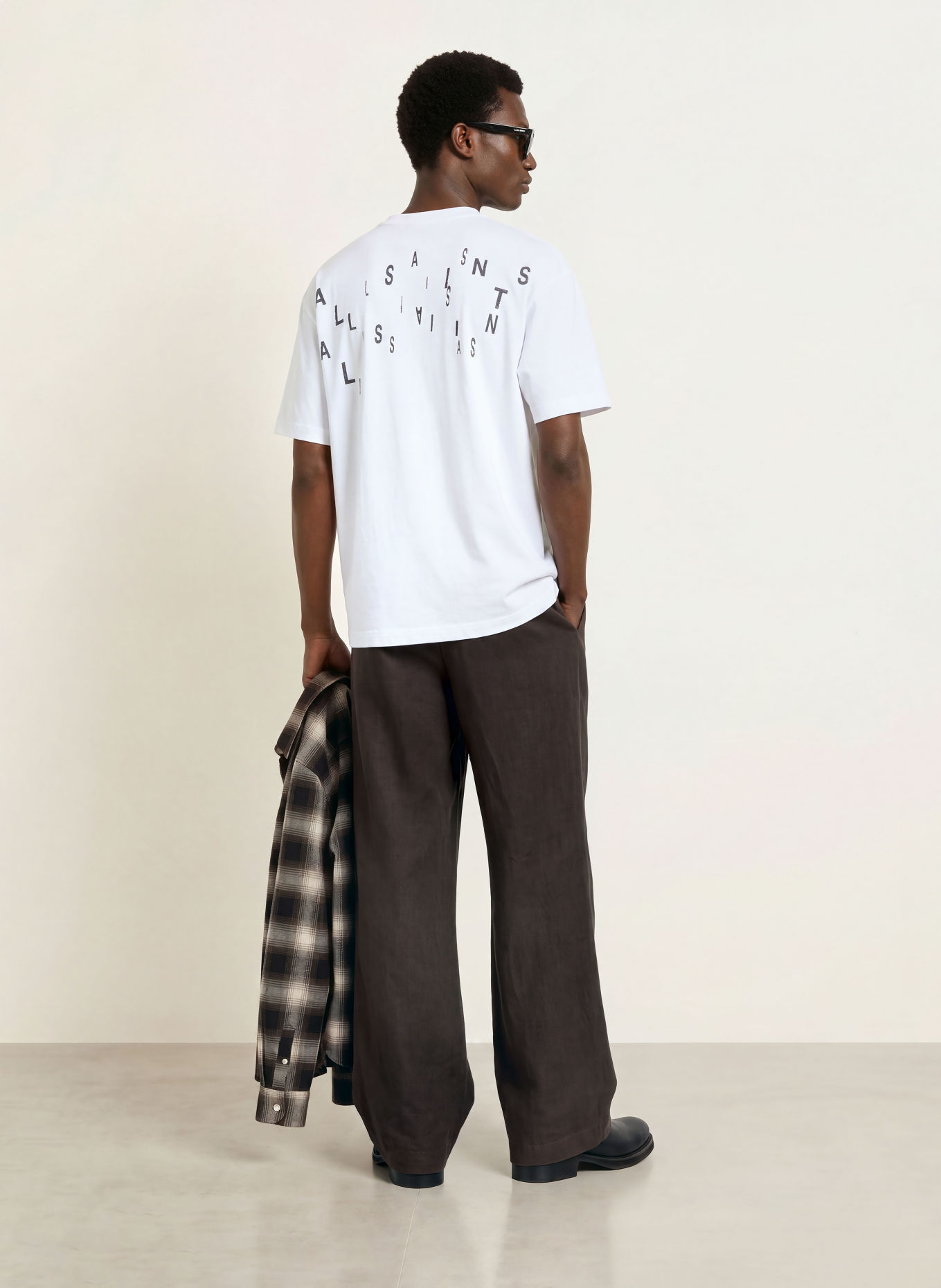 ALLSAINTS T-Shirt SHADOW: WEISS / SCHWARZ