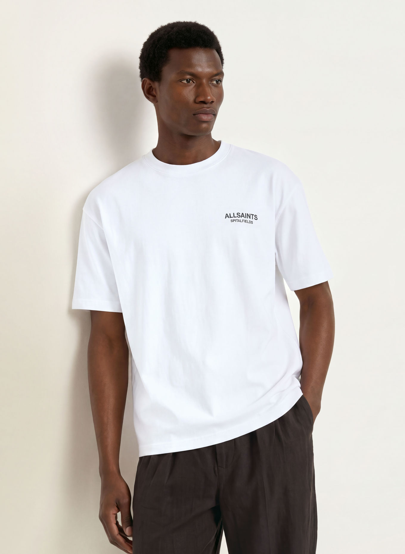 ALLSAINTS T-Shirt SHADOW: WEISS / SCHWARZ