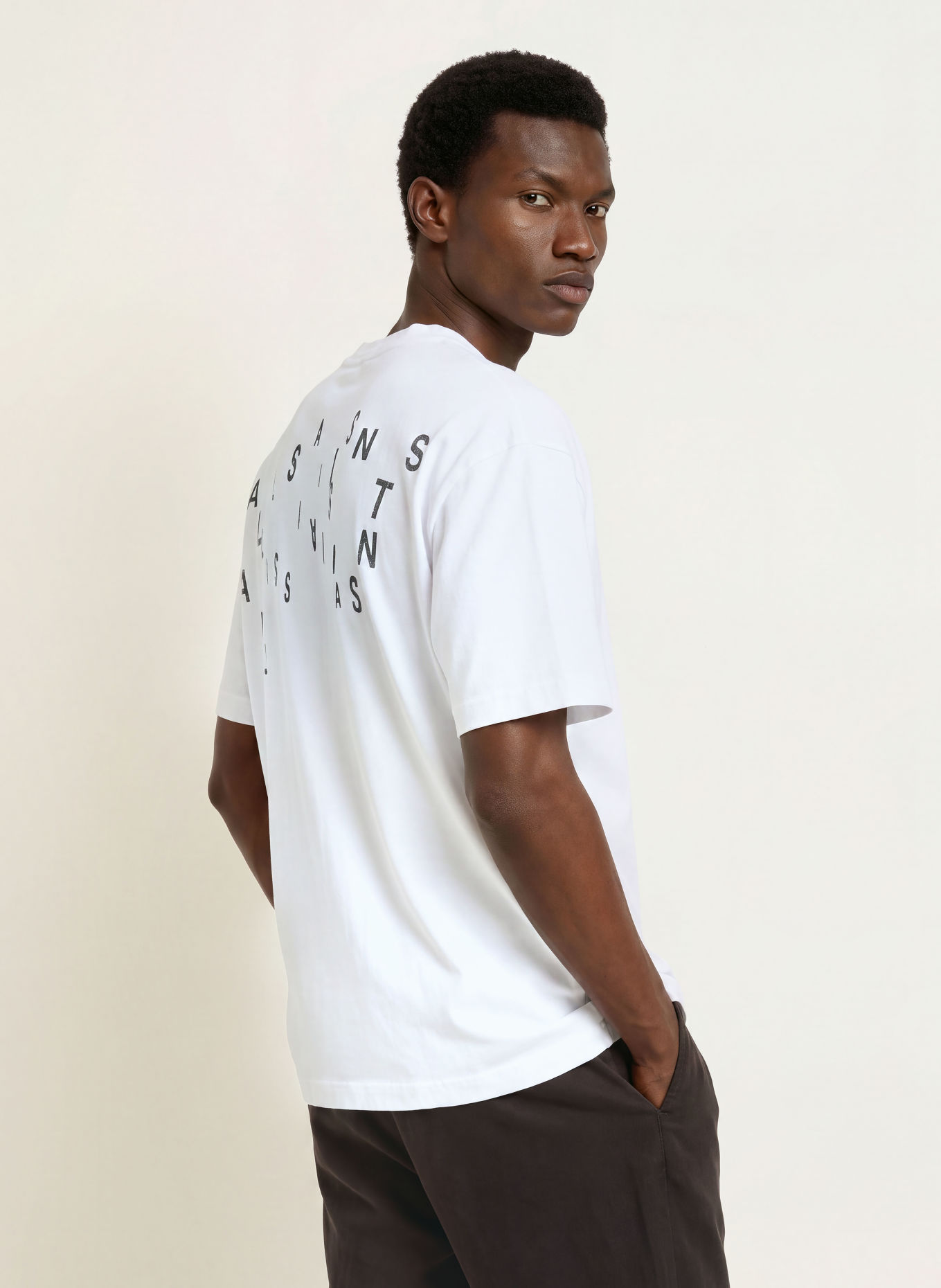 ALLSAINTS T-Shirt SHADOW: WEISS / SCHWARZ