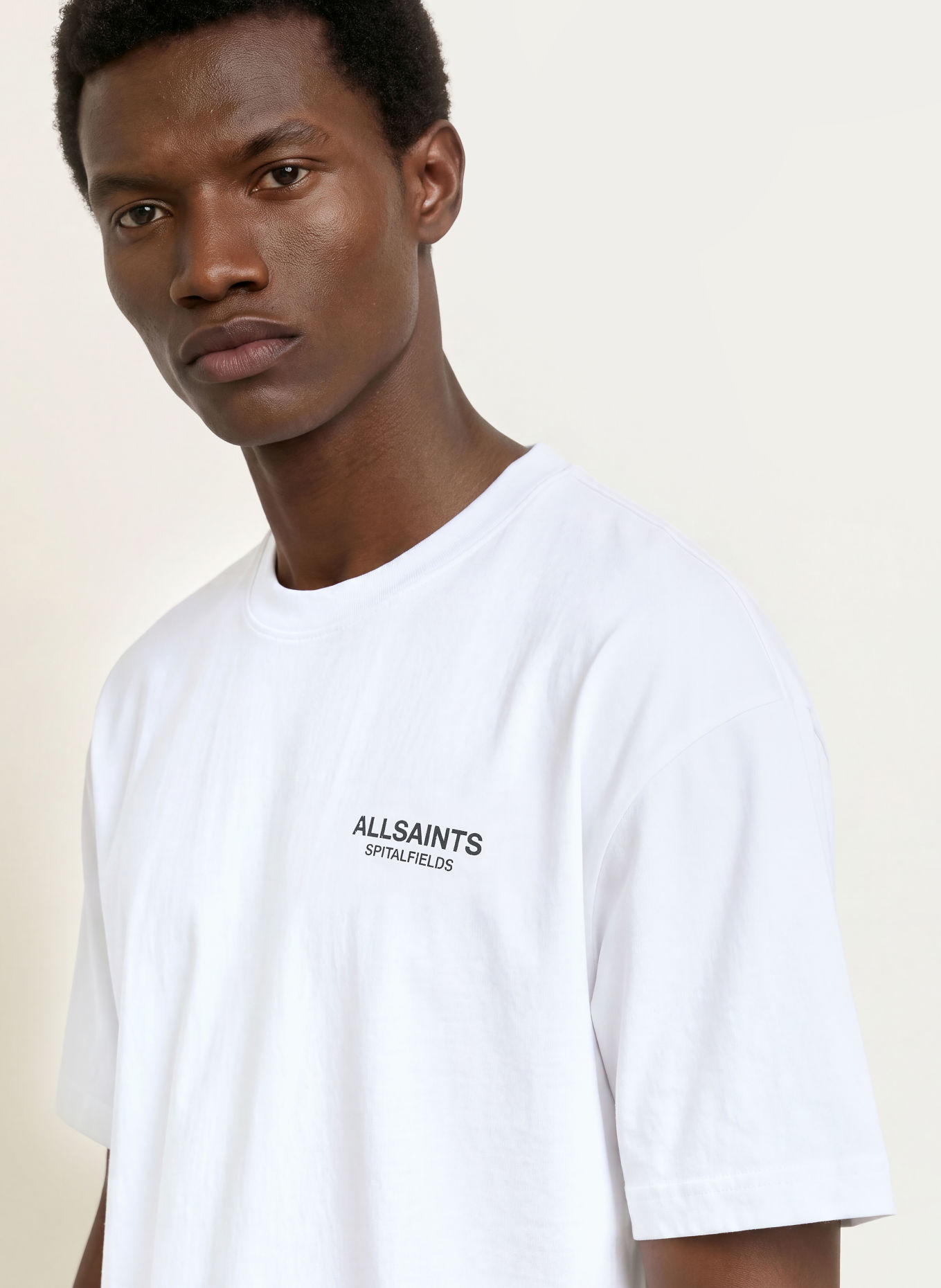 ALLSAINTS T-Shirt SHADOW: WEISS / SCHWARZ