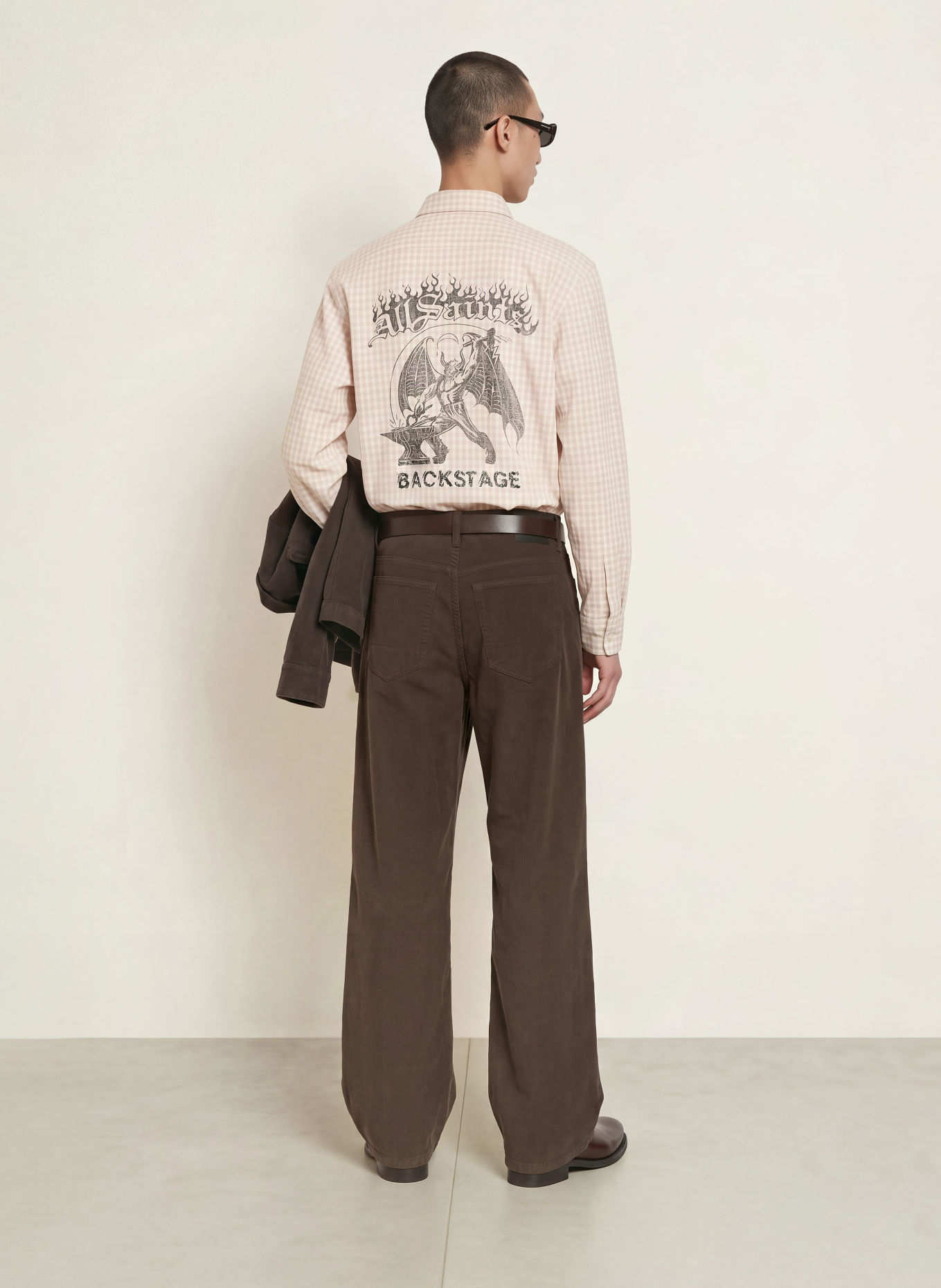 ALLSAINTS Cordbroek RIVET Regular Fit: BRUIN