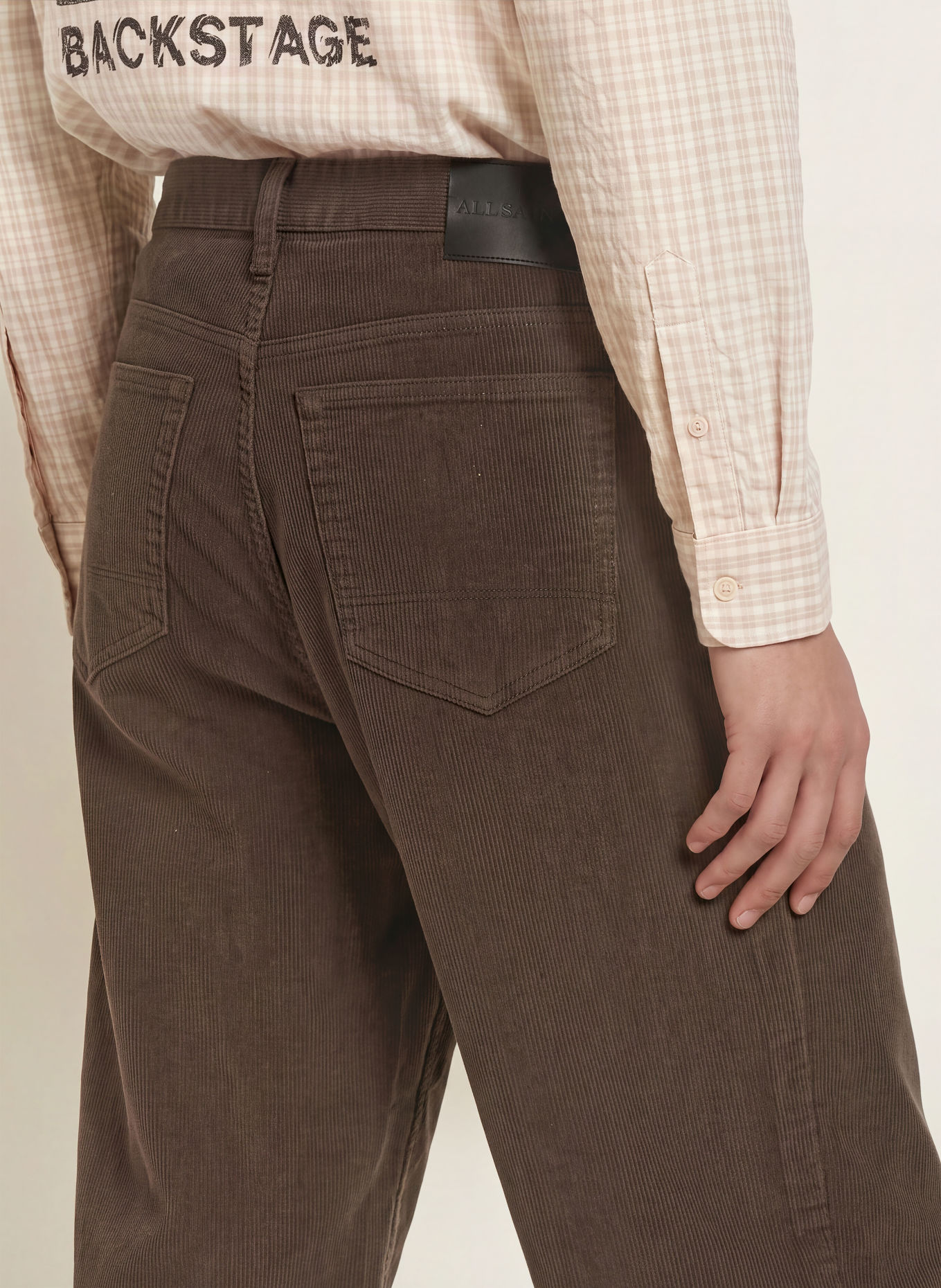ALLSAINTS Cordbroek RIVET Regular Fit: BRUIN
