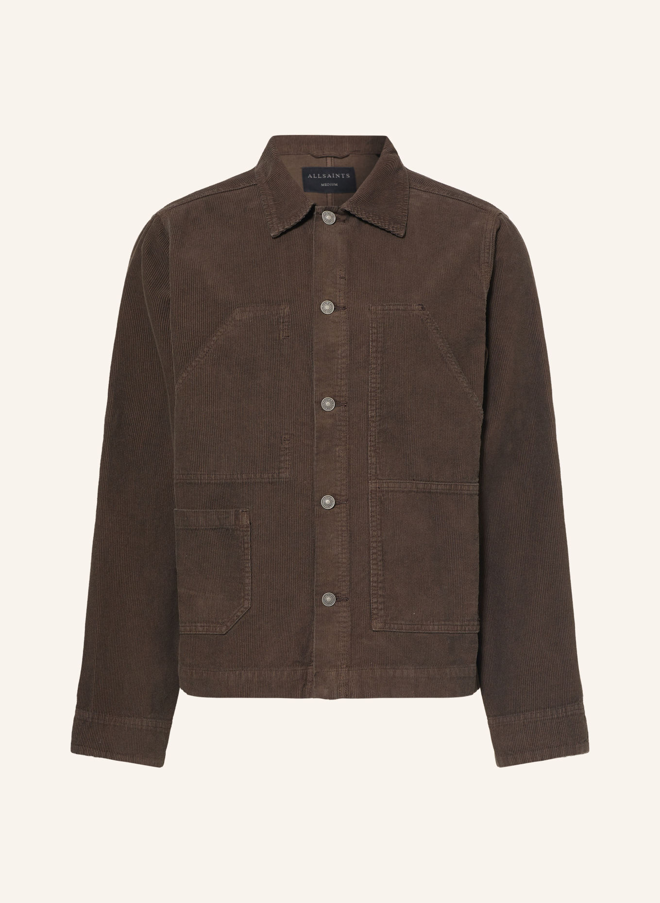 ALLSAINTS Overjacket MUKESH van corduroy: MARRON FONCÉ