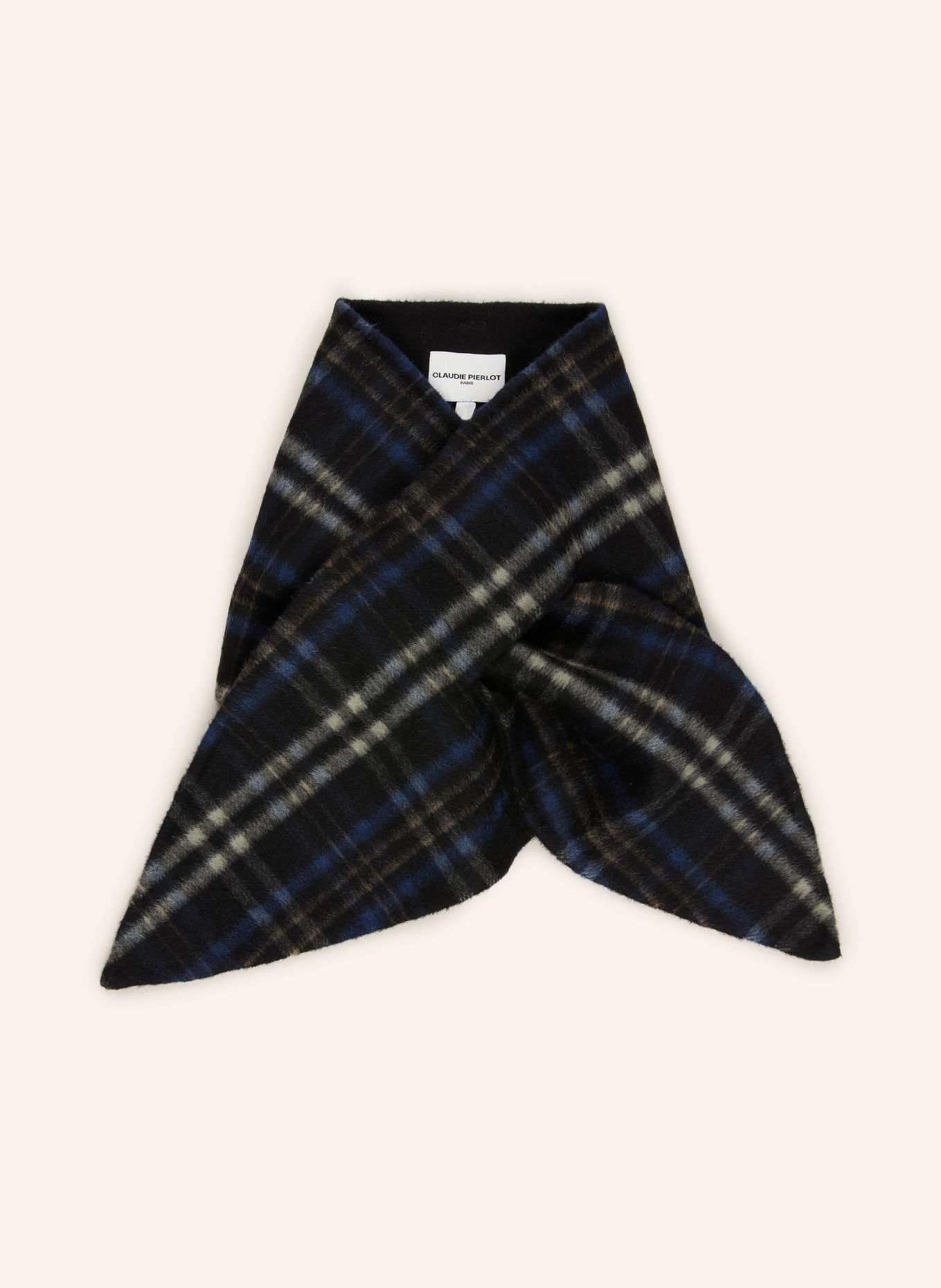 CLAUDIE PIERLOT Schal: SCHWARZ / BRAUN / BLAU