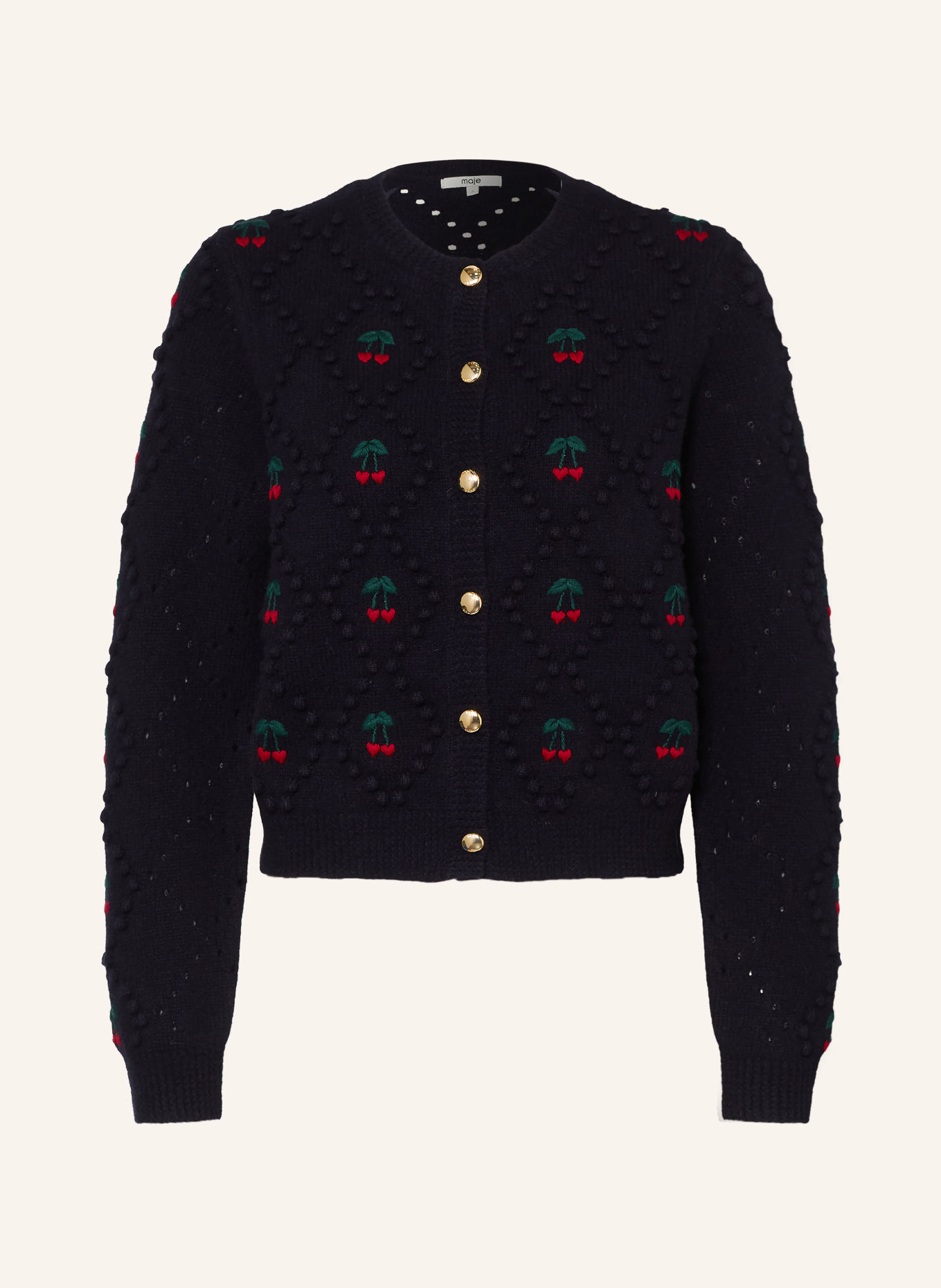 maje Strickjacke: DUNKELBLAU / ROT / GRÜN
