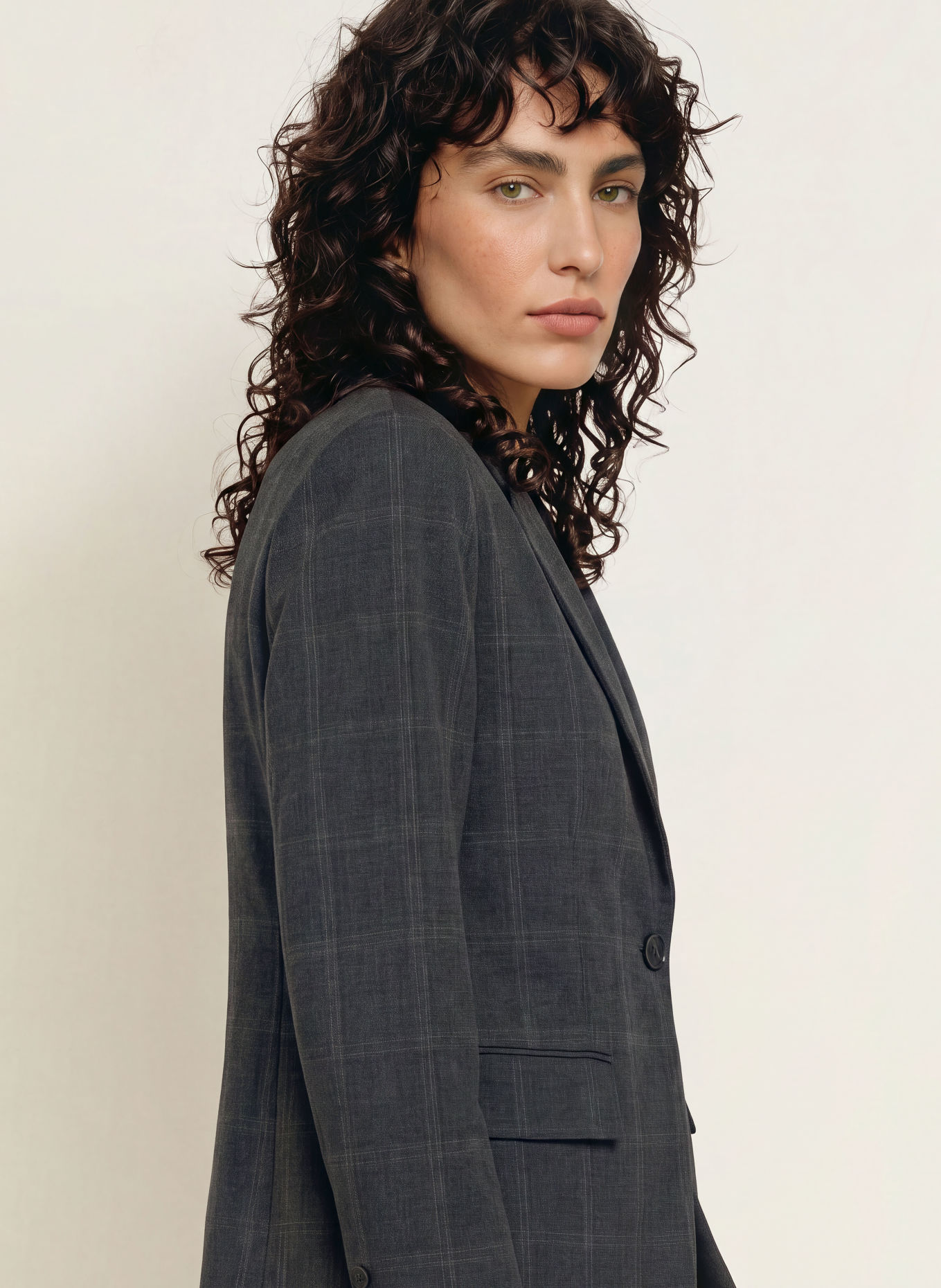 SANDRO Blazer: DUNKELGRAU / CAMEL