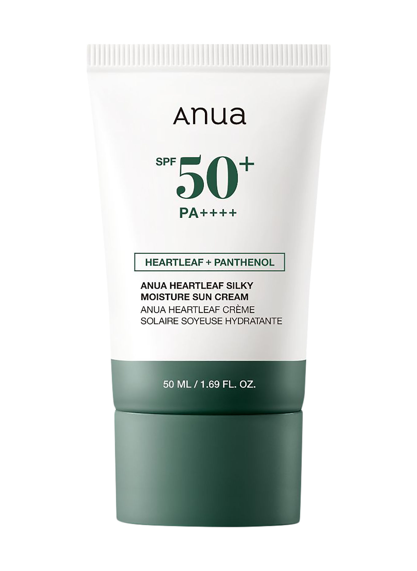 ANUA HEARTLEAF SILKY MOISTURE SUN CREAM SPF50+
