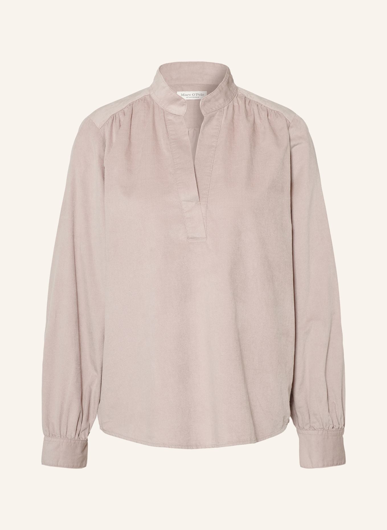 Marc O'Polo Blusenshirt aus Samt: BEIGE