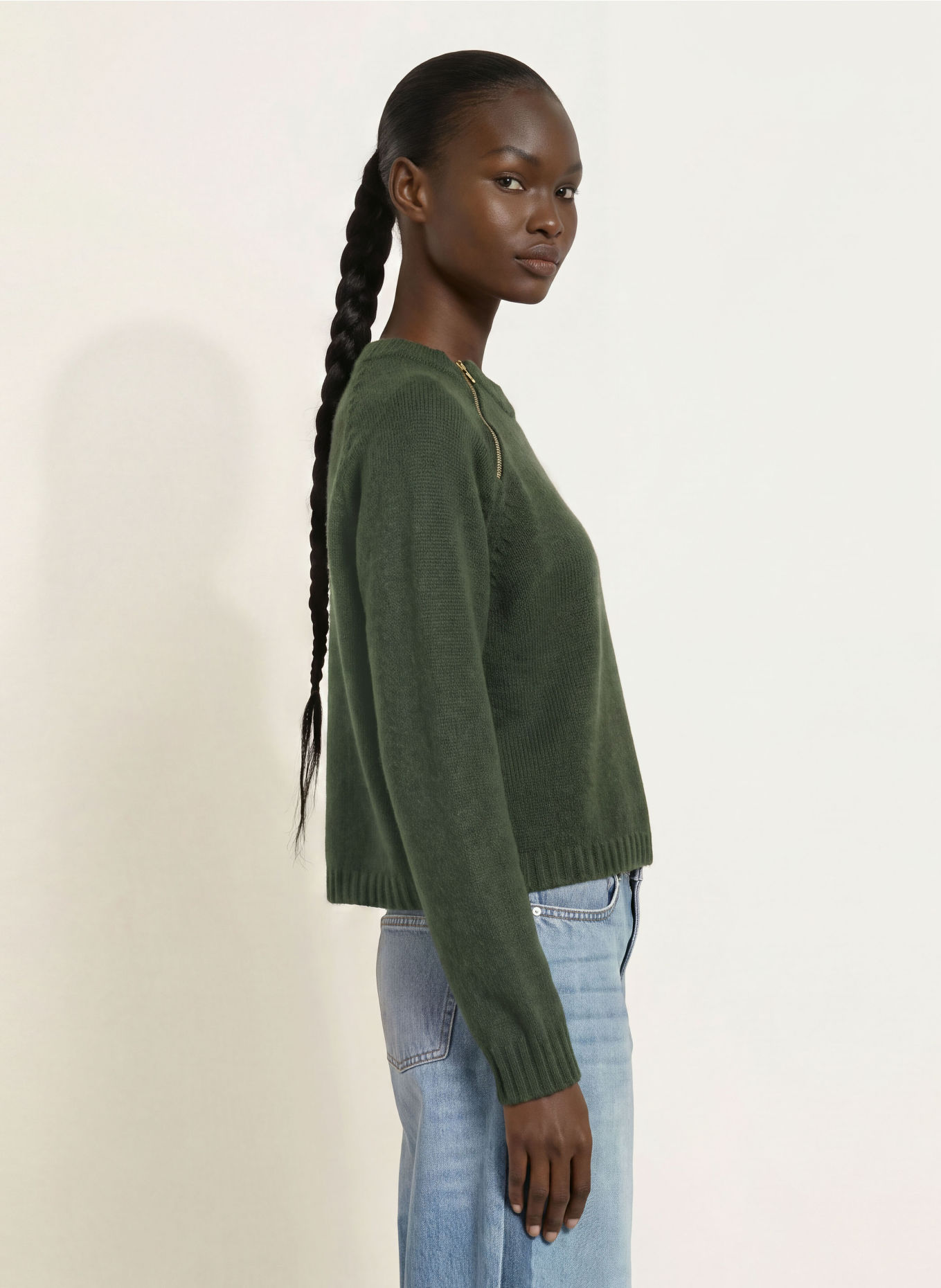 ba&sh Cashmere-Pullover CORVY: DUNKELGRÜN