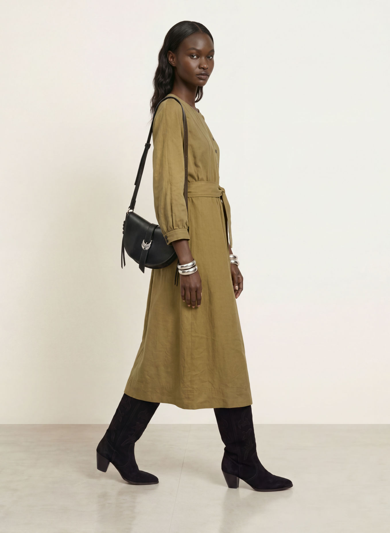 ba&sh Kleid CANNY: KHAKI