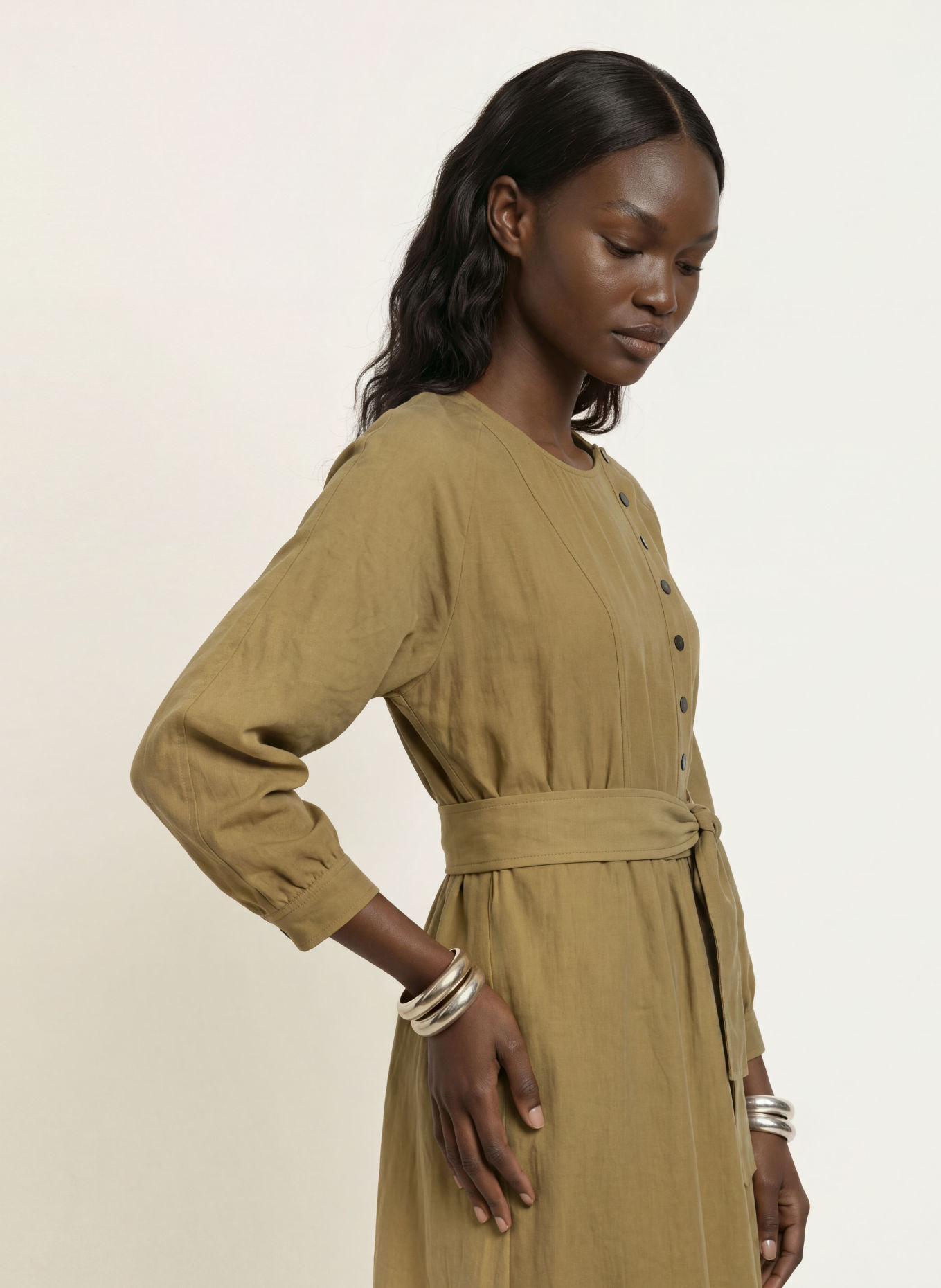 ba&sh Kleid CANNY: KHAKI