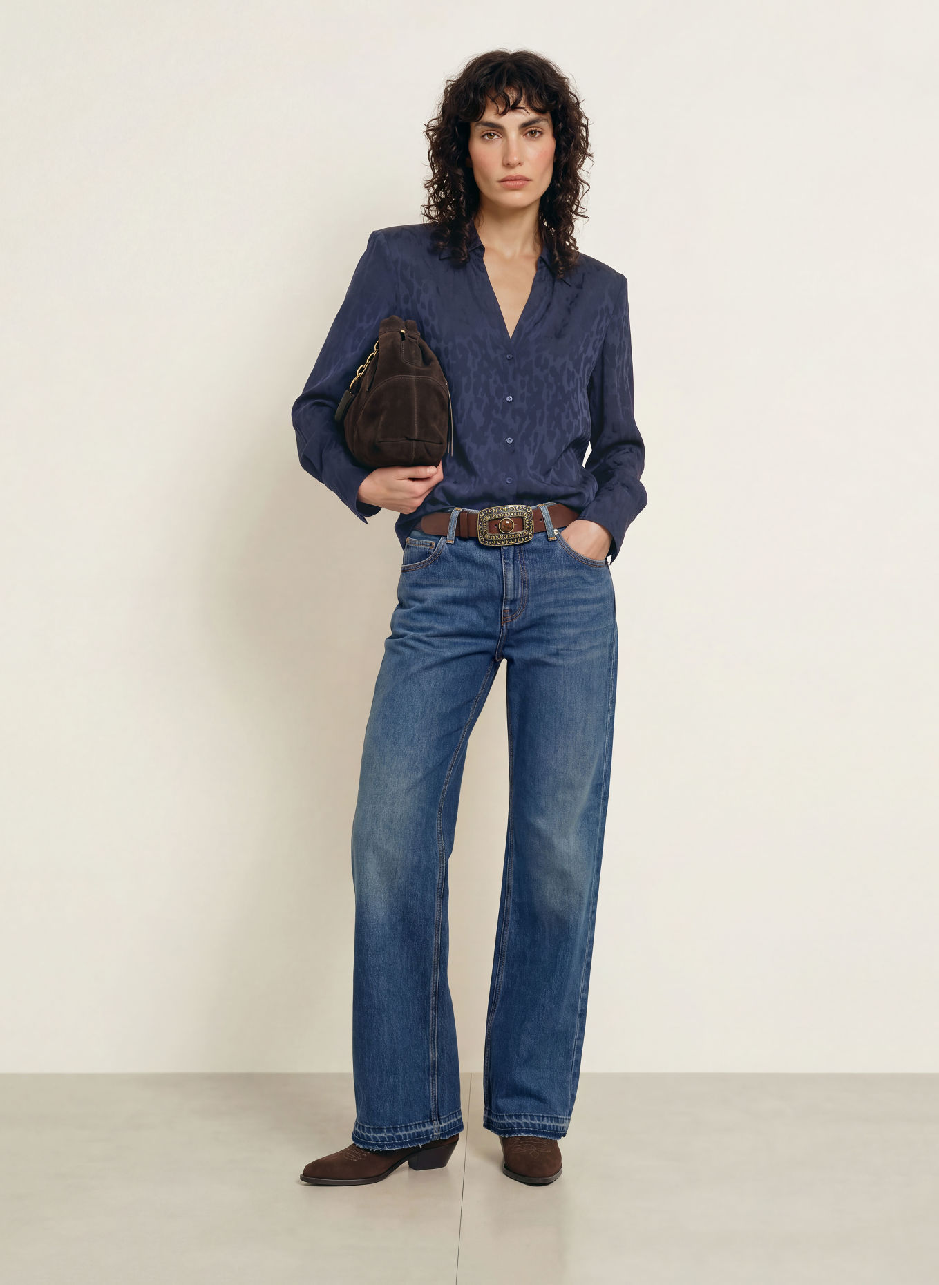 ba&sh Bluse HETSEY: DUNKELBLAU